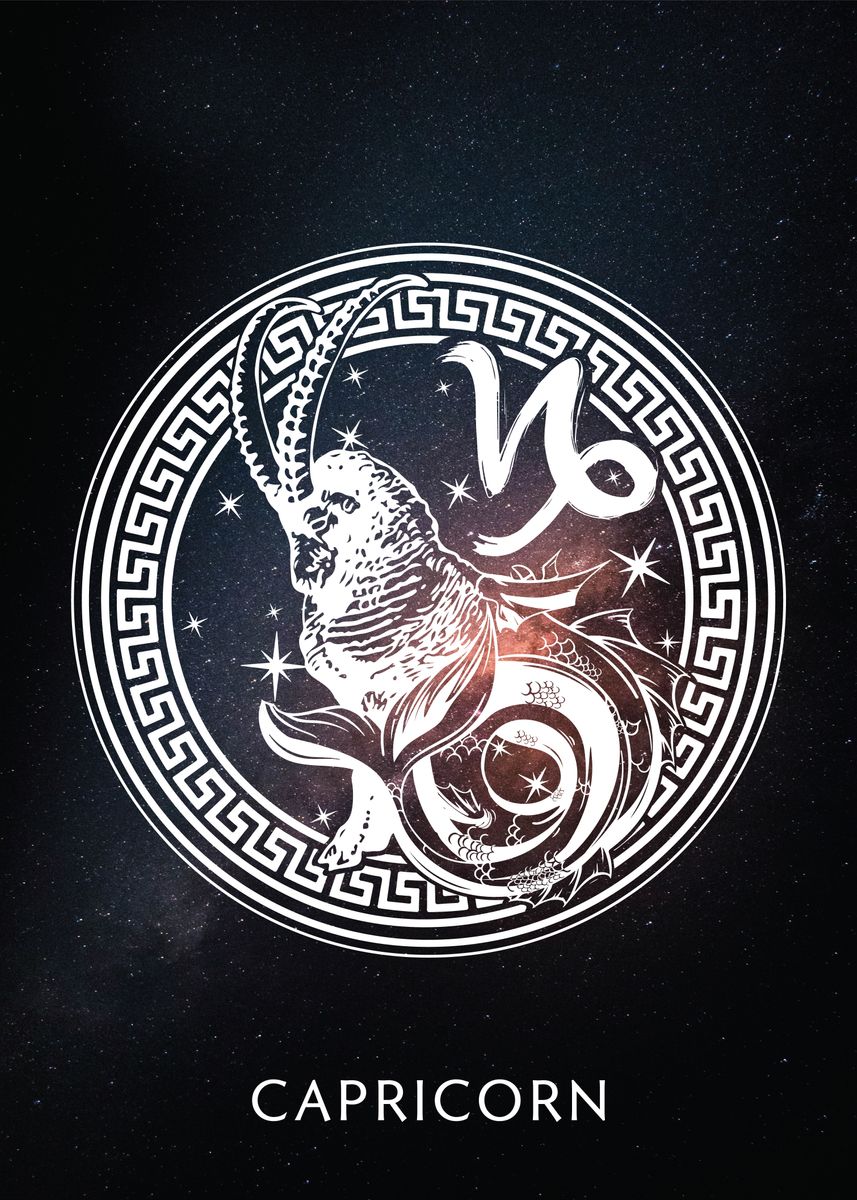 Zodiac Capricorn Galaxy' Poster