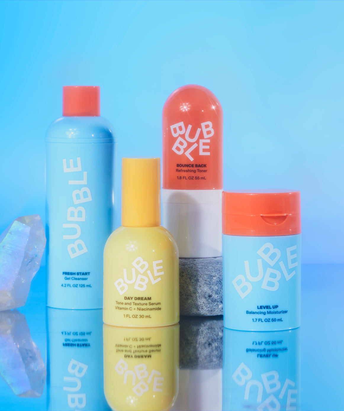 Bubble Skincare. Rise & Shine Skin Brightening Daily Skincare Routine Set