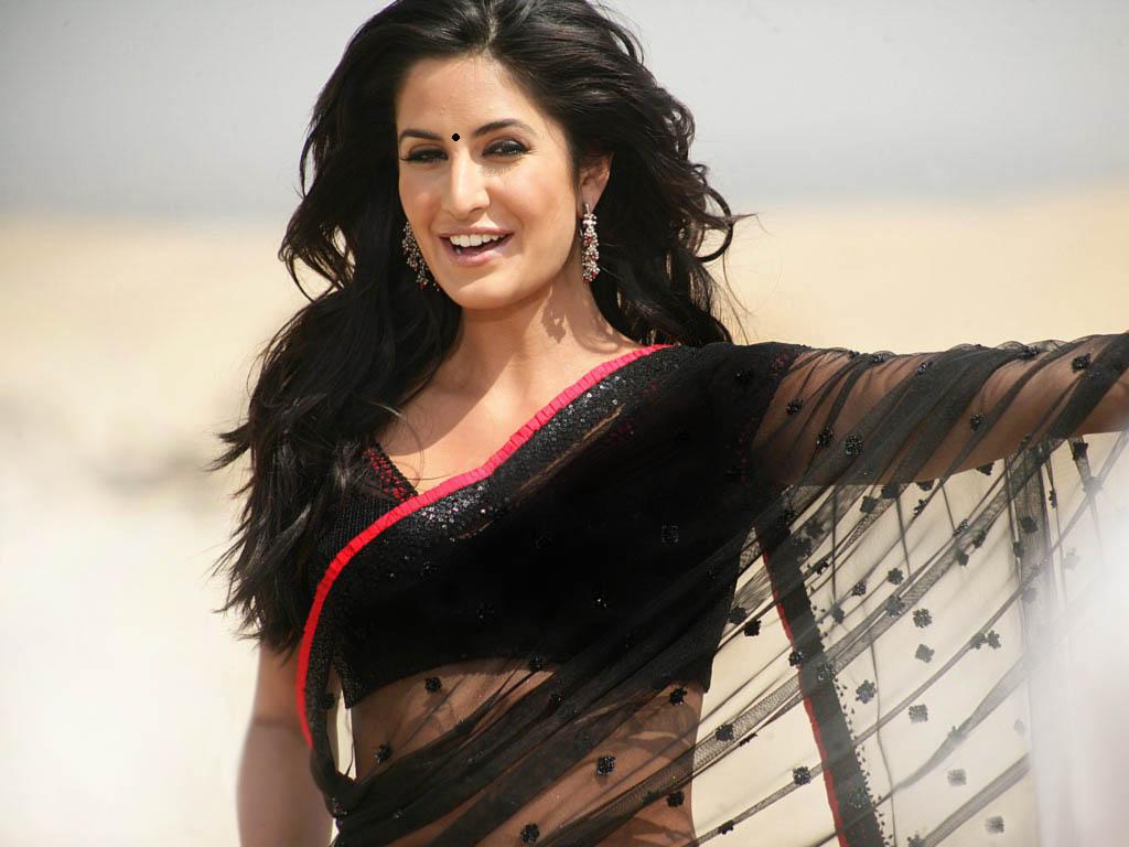 Katrina Kaif In Black Saree