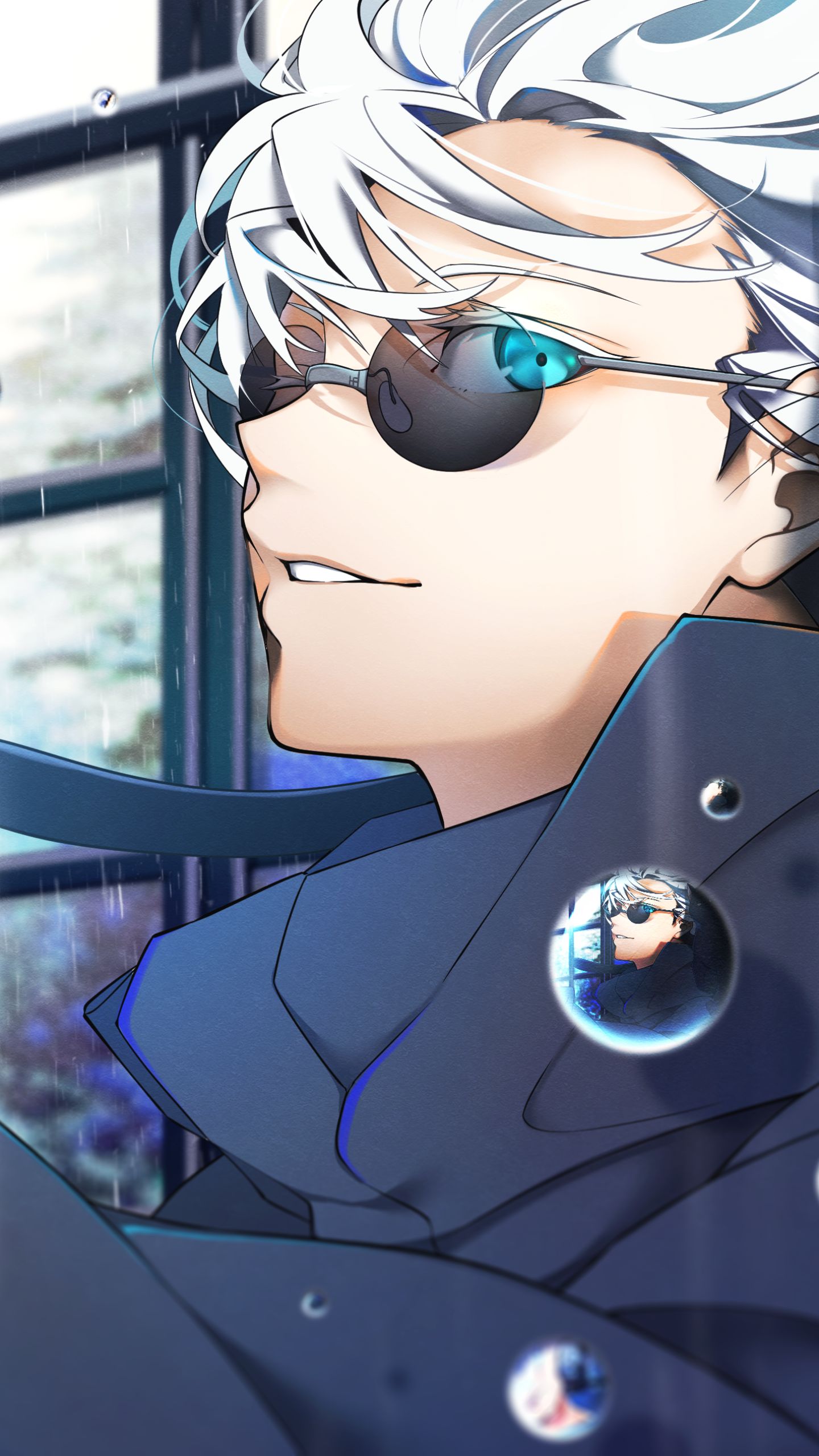 Mobile wallpaper: Anime, Glasses, Blue Eyes, White Hair, Satoru Gojo, Jujutsu Kaisen, 1402308 download the picture for free