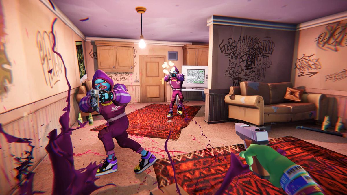 Hotline Miami and Deathloop join together in new FPS Anger Foot