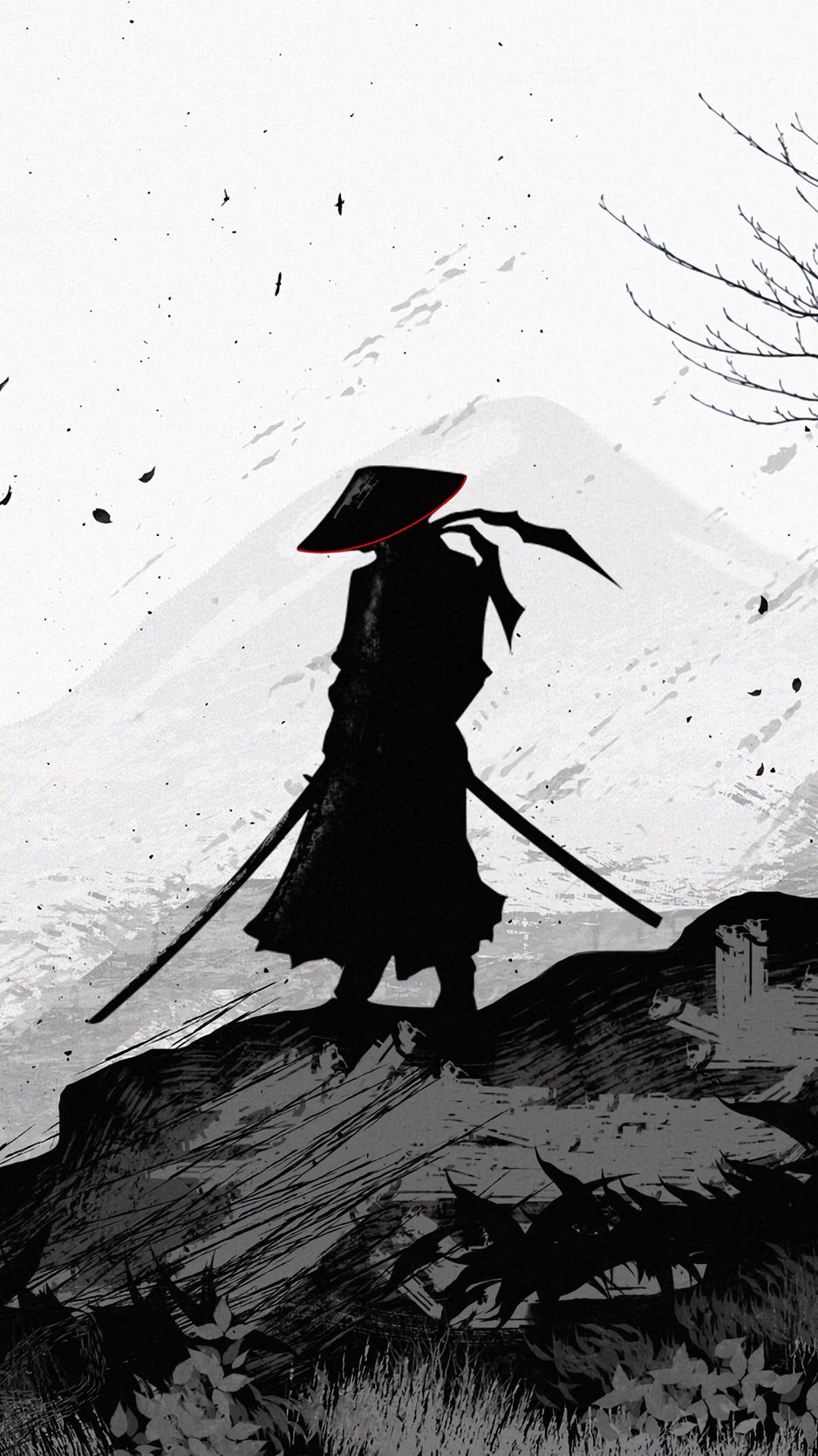 Download wallpaper 938x1668 samurai