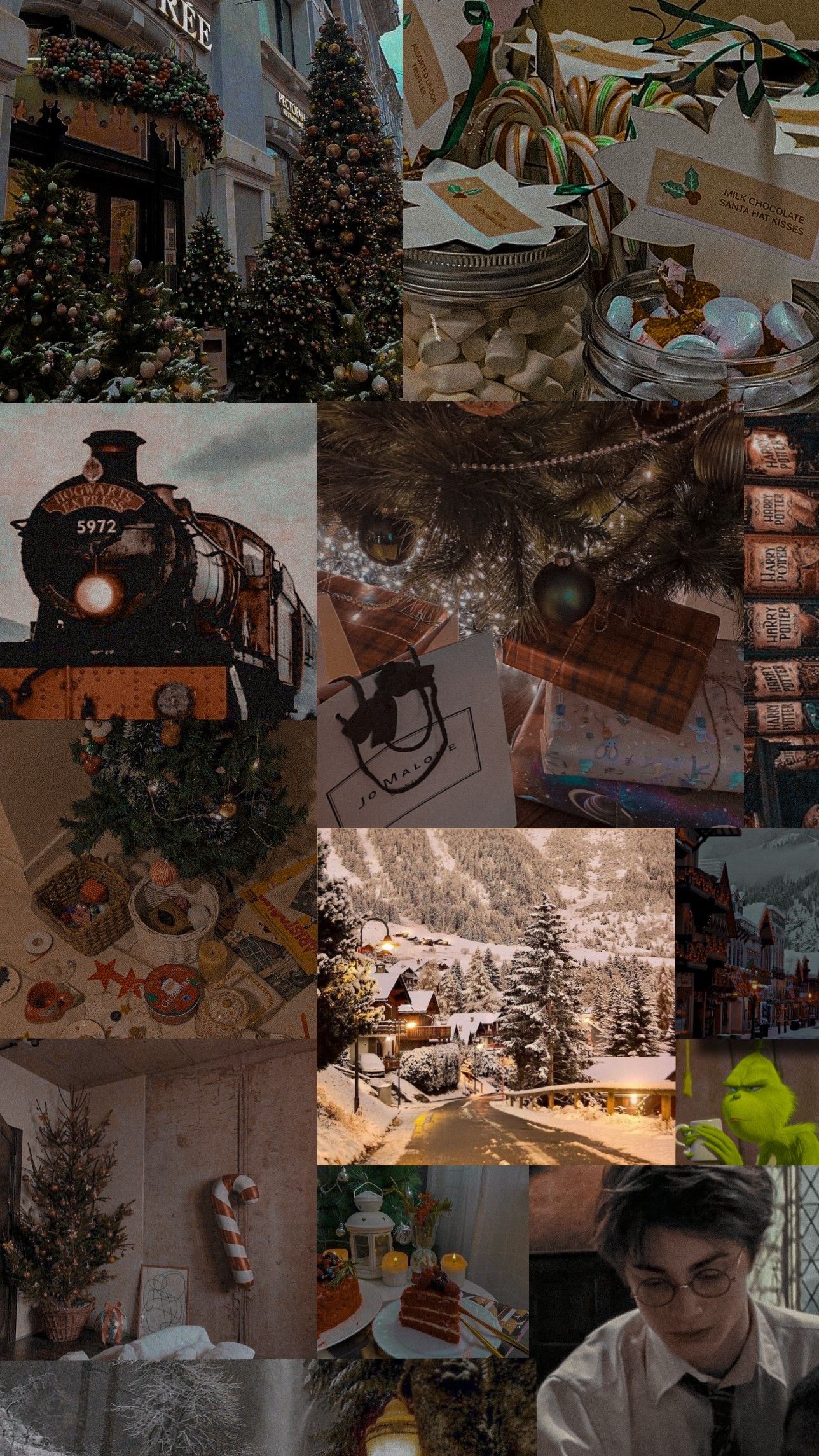 Новогодние обои. Harry potter wallpaper background, Wallpaper iphone christmas, Harry potter wallpaper