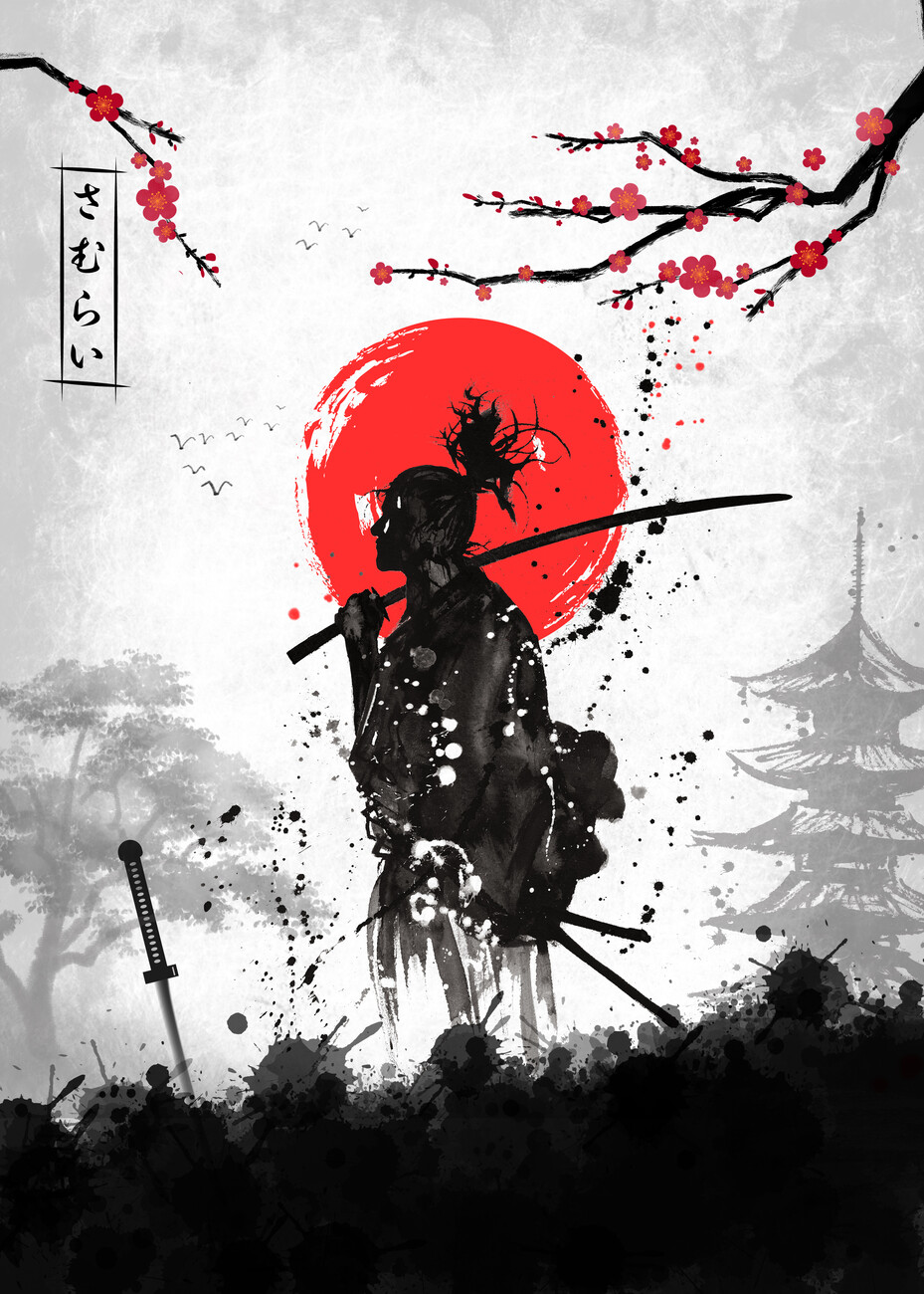 Samurai Warrior Wall Mural. Buy online at Abposters.com