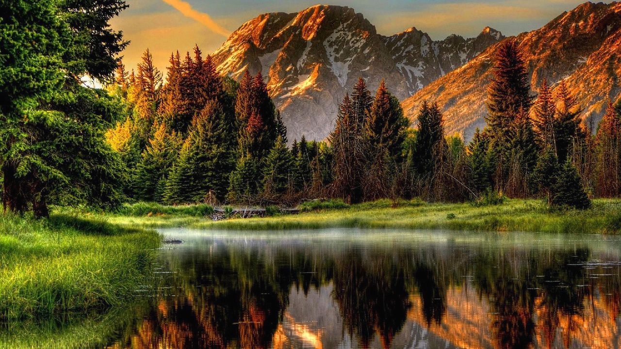 Fall Mountain Background. Пейзажи, Картины с изображением природы, Живописные пейзажи