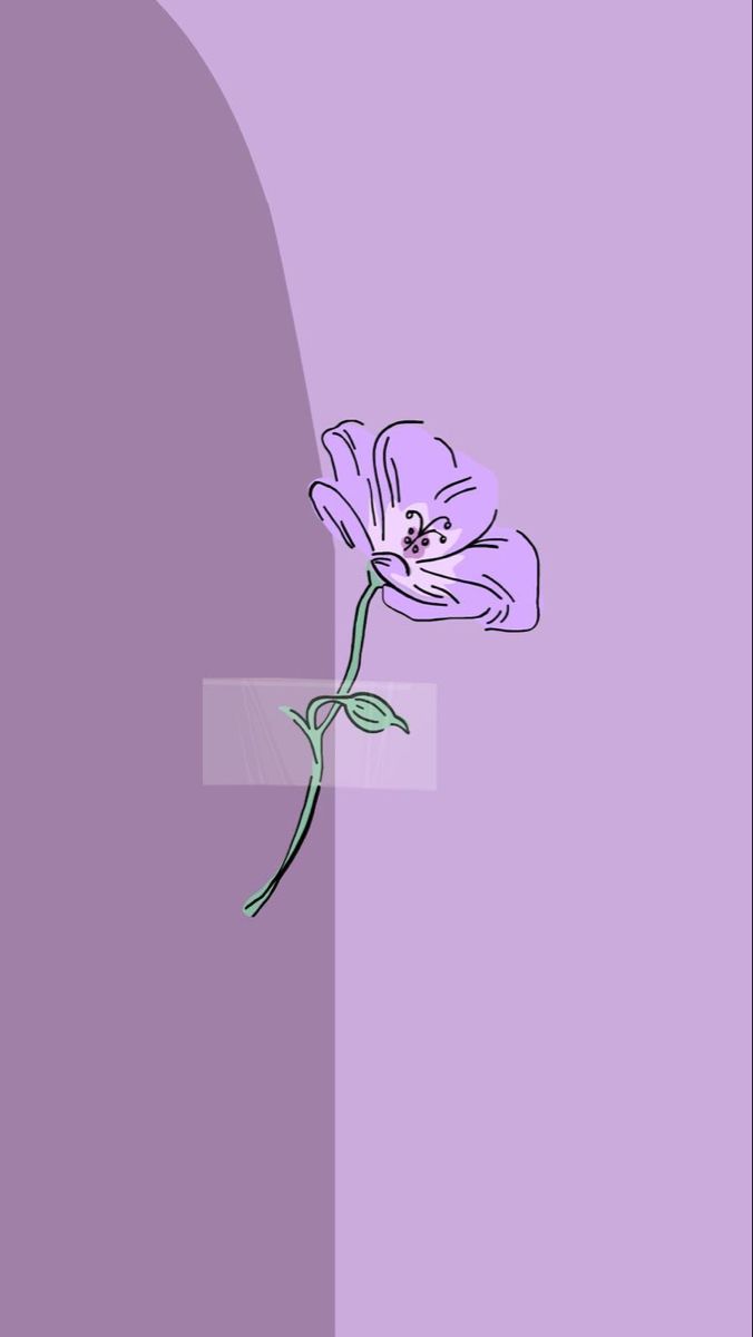 Purple Simple Cartoon Flowers Wallpapers Wallpaper Cave