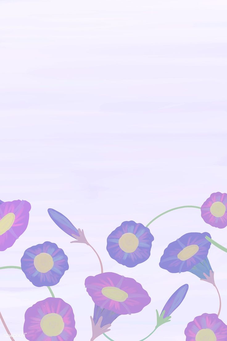 Hand drawn morning glory mockup vector. premium image / manotang. Cartoon flowers, Flower illustration, How to draw hands