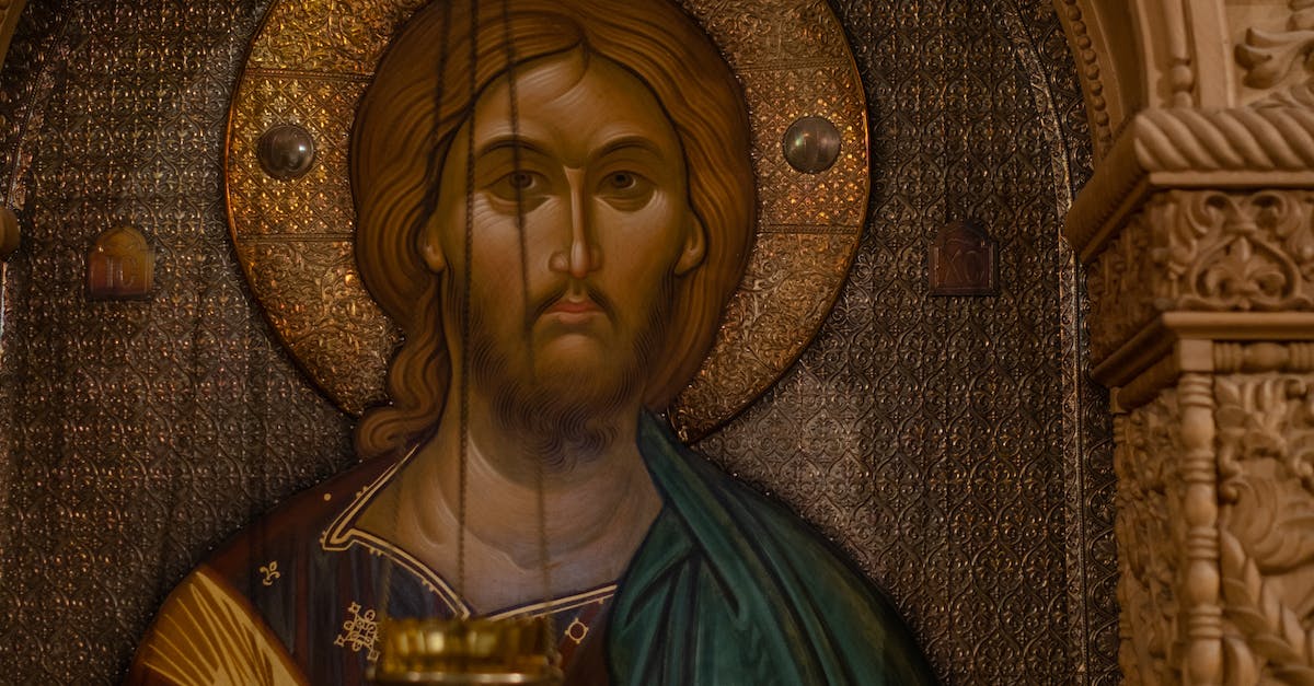 Orthodox Icon with Jesus and Holy Bible · Free