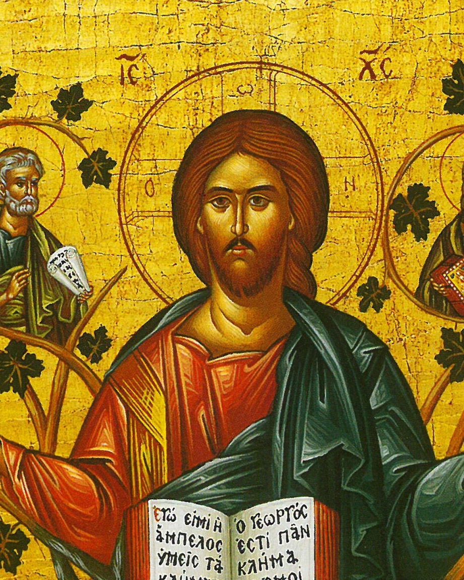 Jesus Christ Icon With Apostles