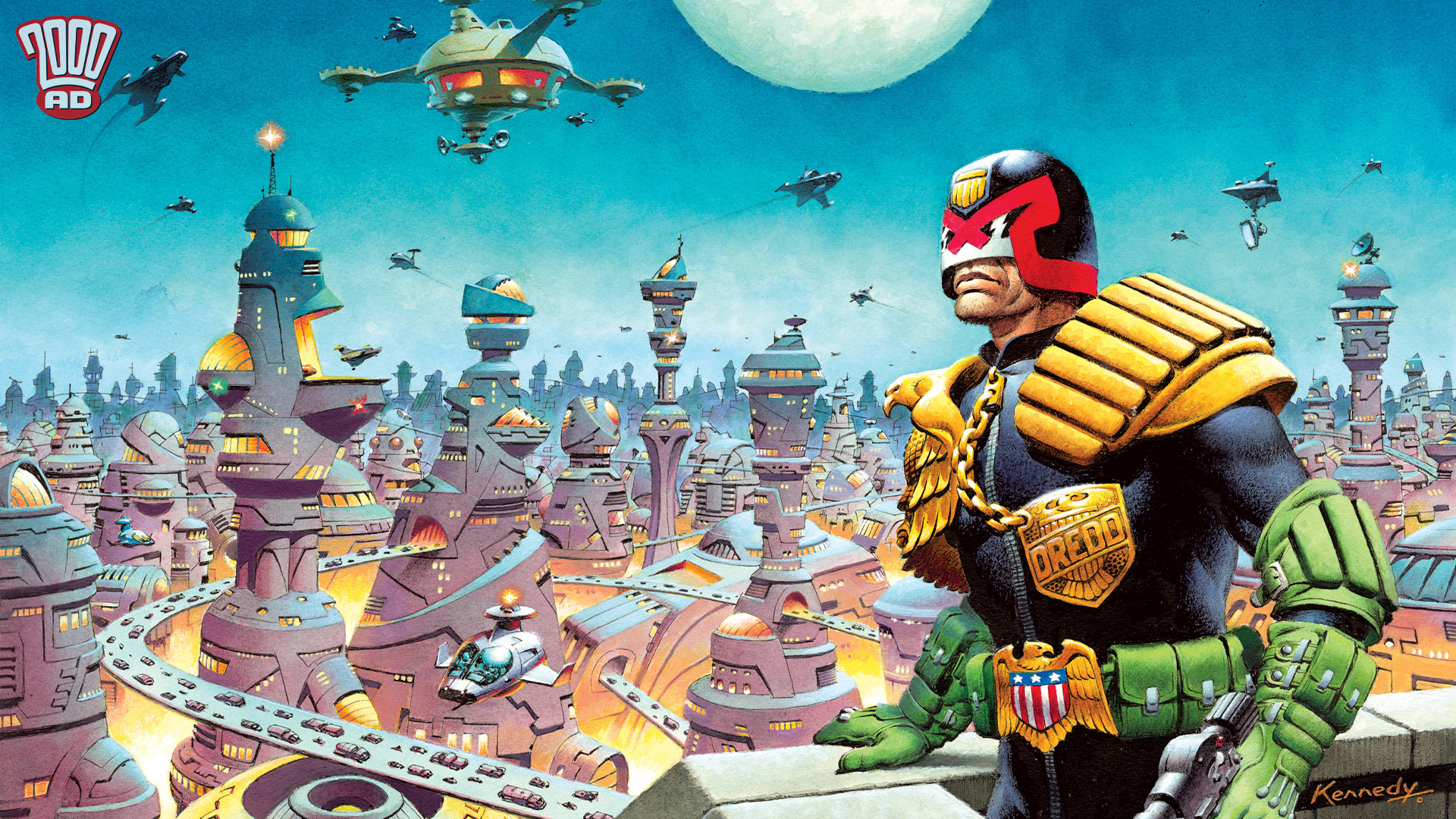 It's MEGA! Download the latest 2000 AD Wednesday wallpaper! AD