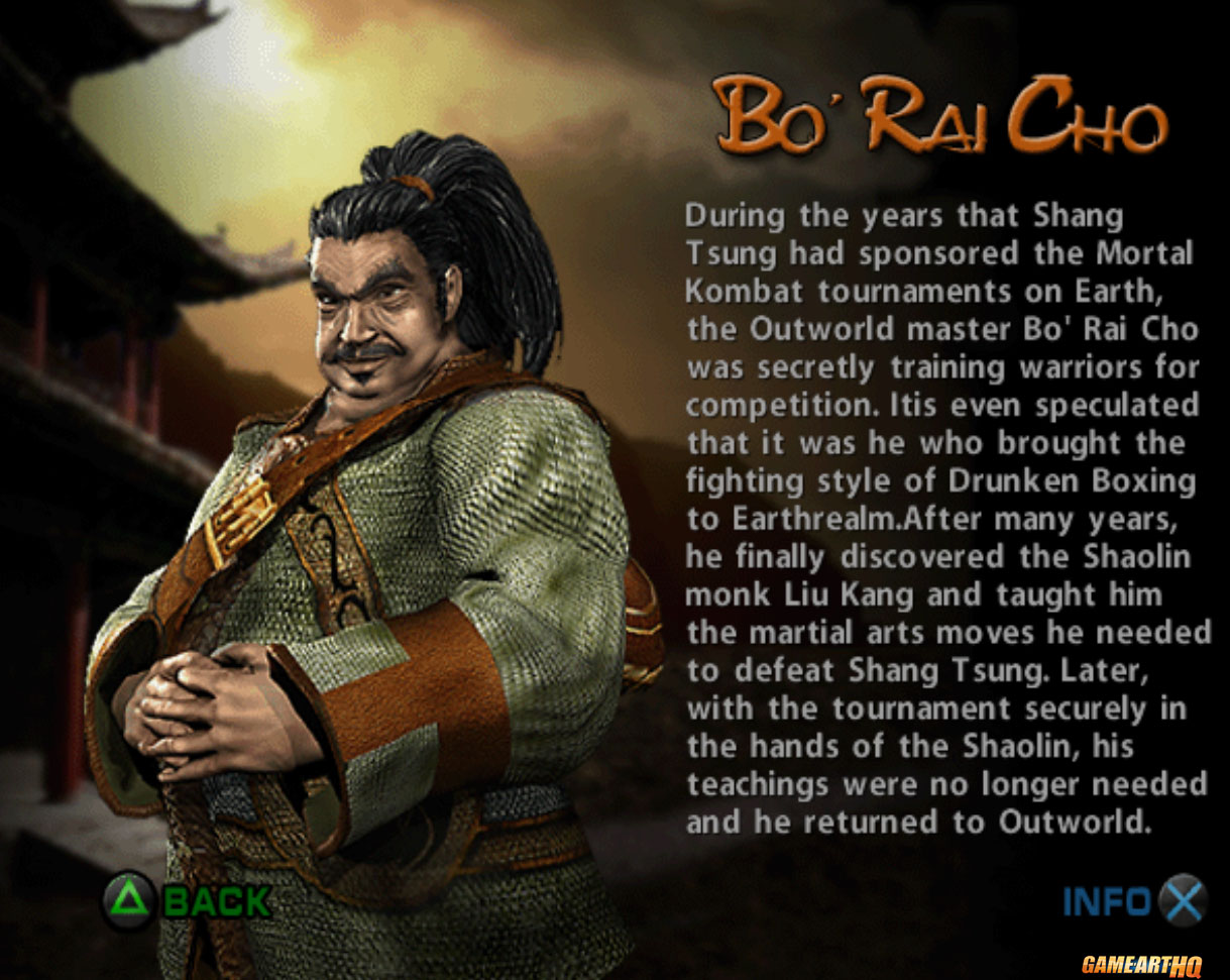 Bo' Rai Cho From Mortal Kombat Art. Game Art HQ