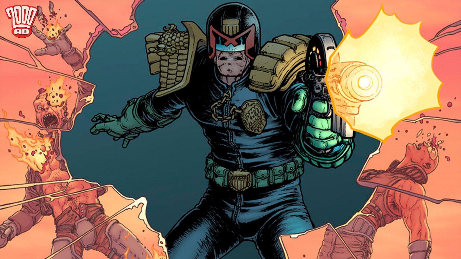 Download the 'smashing' new 2000 AD Wednesday wallpaper!