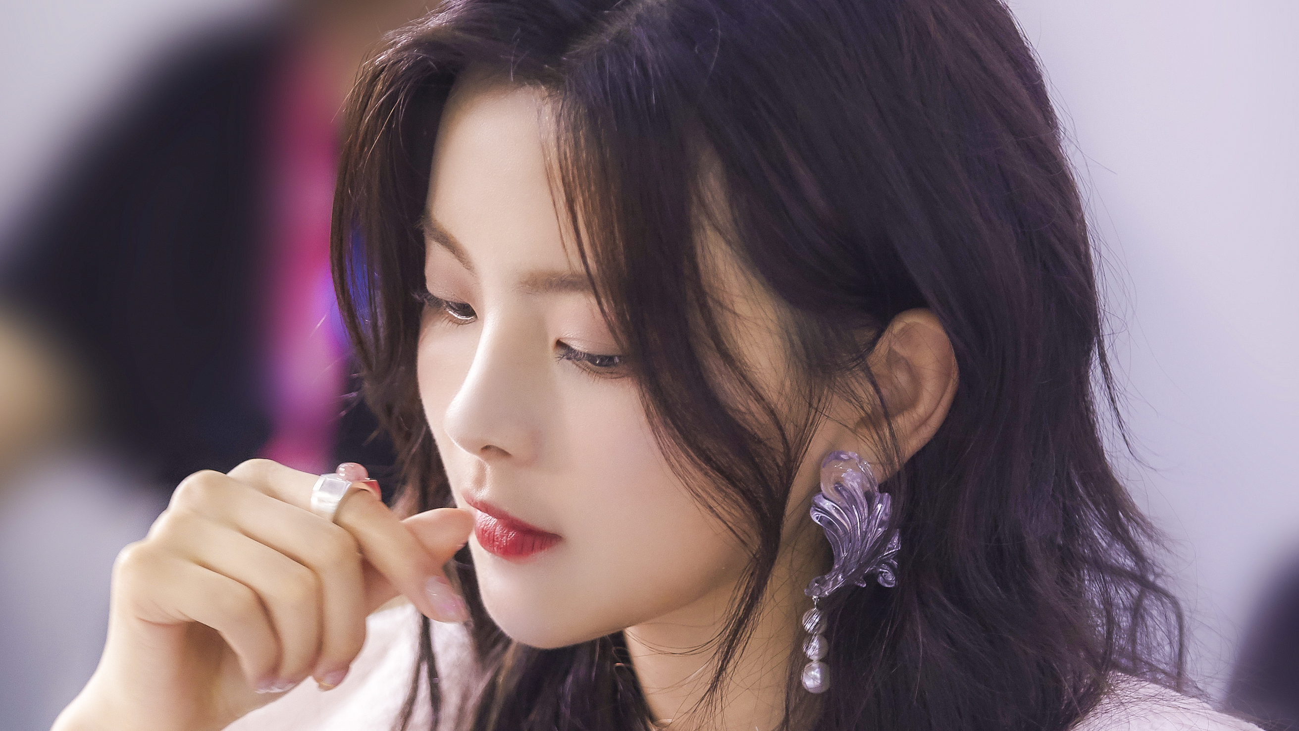 Yang Chaoyue Chinese Asian Women Face Wallpaper:2623x1476