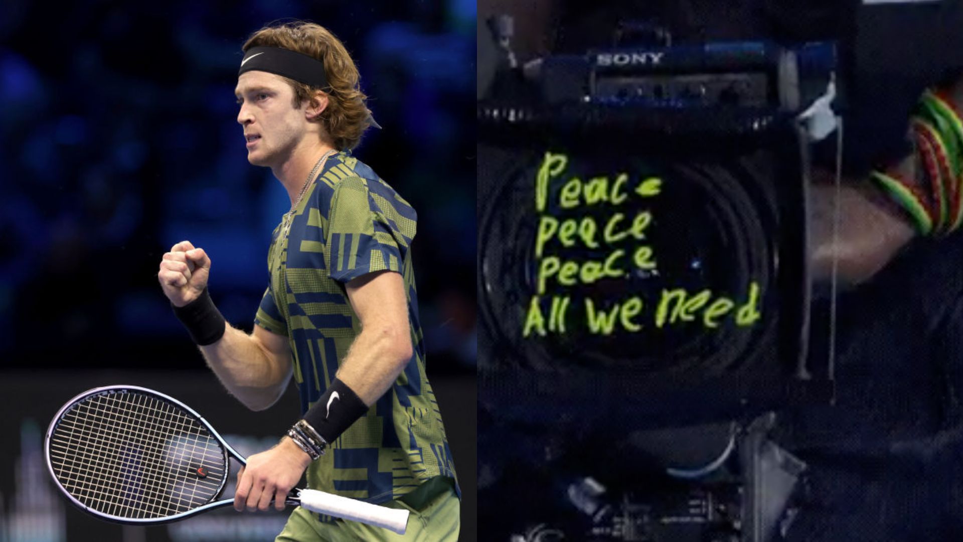 WATCH: Russian Tennis Player Writes Anti War Message On Camera Lens Following Tournament Win