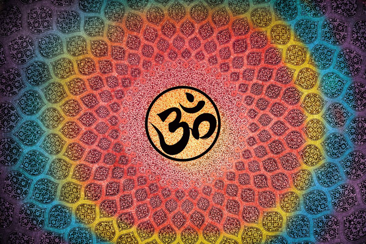 3D Om Colorful Wallpaper for Pooja Room Decor ®