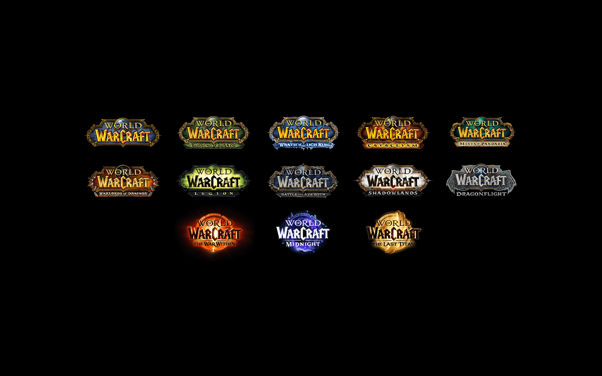 New logos ? Couldn't resist. [WoW XPAC WALLPAPER]