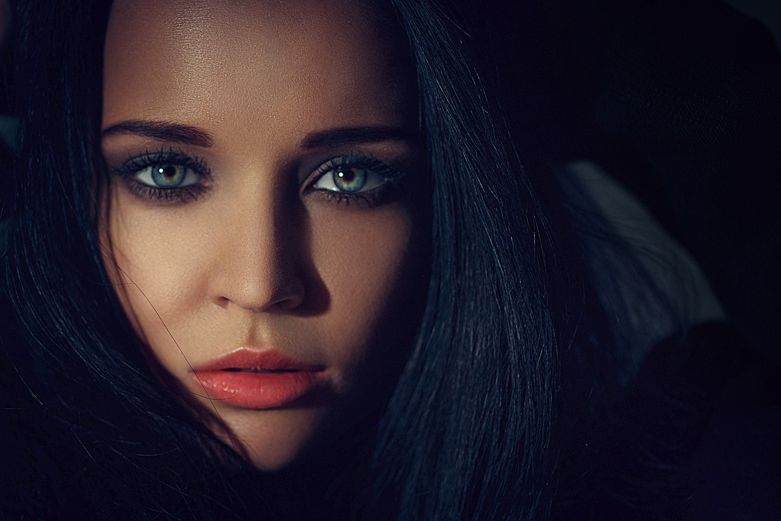 Angelina Petrova, portrait, model, face, girl (2560x1707px) on Wallls.com