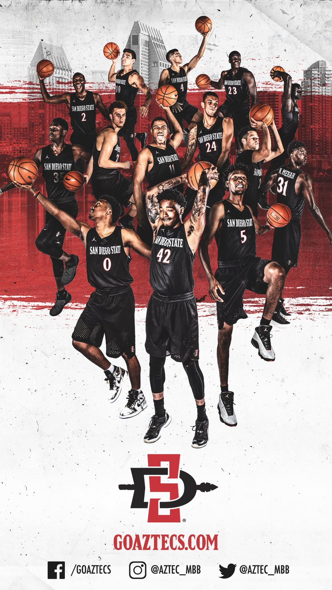 San Diego State Men's Basketball wallpaper now available! Save this image and set it as your mobile wallpaper, plus download our new desktop wallpaper with schedule here: !