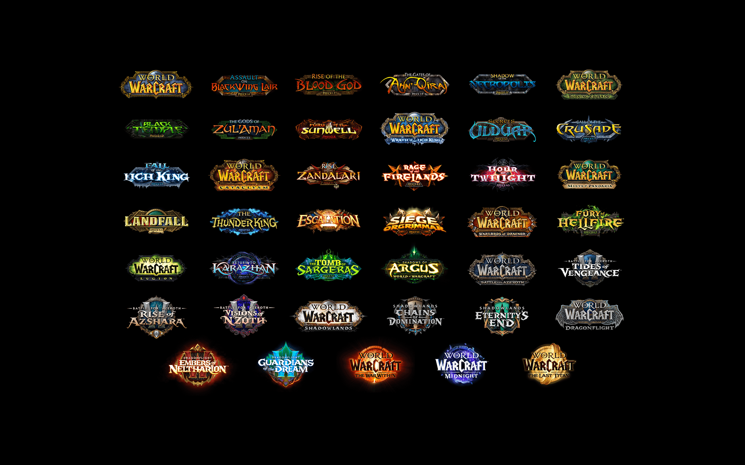 New logos ? Couldn't resist. [WoW XPAC WALLPAPER]