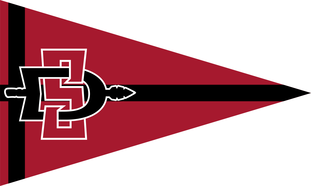 Burgee of San Diego State University.SVG