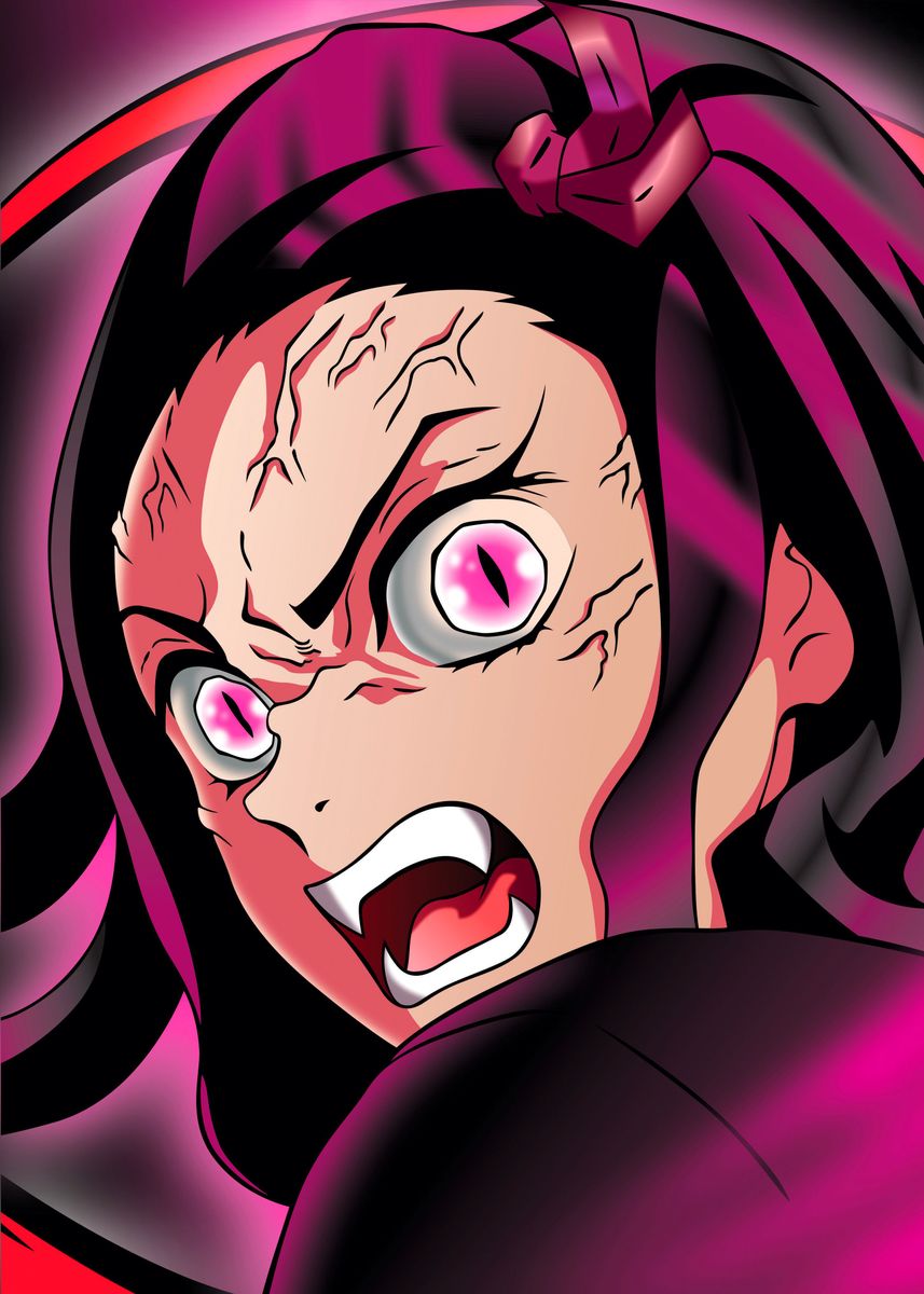 nezuko Demon Slayer' Poster, picture, metal print, paint