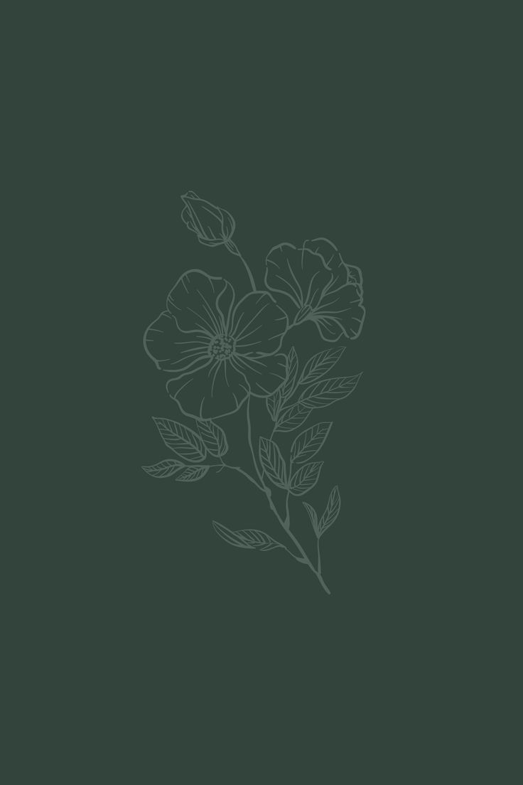 Green Floral Wall Art Simple Floral Wall Art Wall Decor. Floral wallpaper iphone, Wallpaper iphone boho, Simple iphone wallpaper