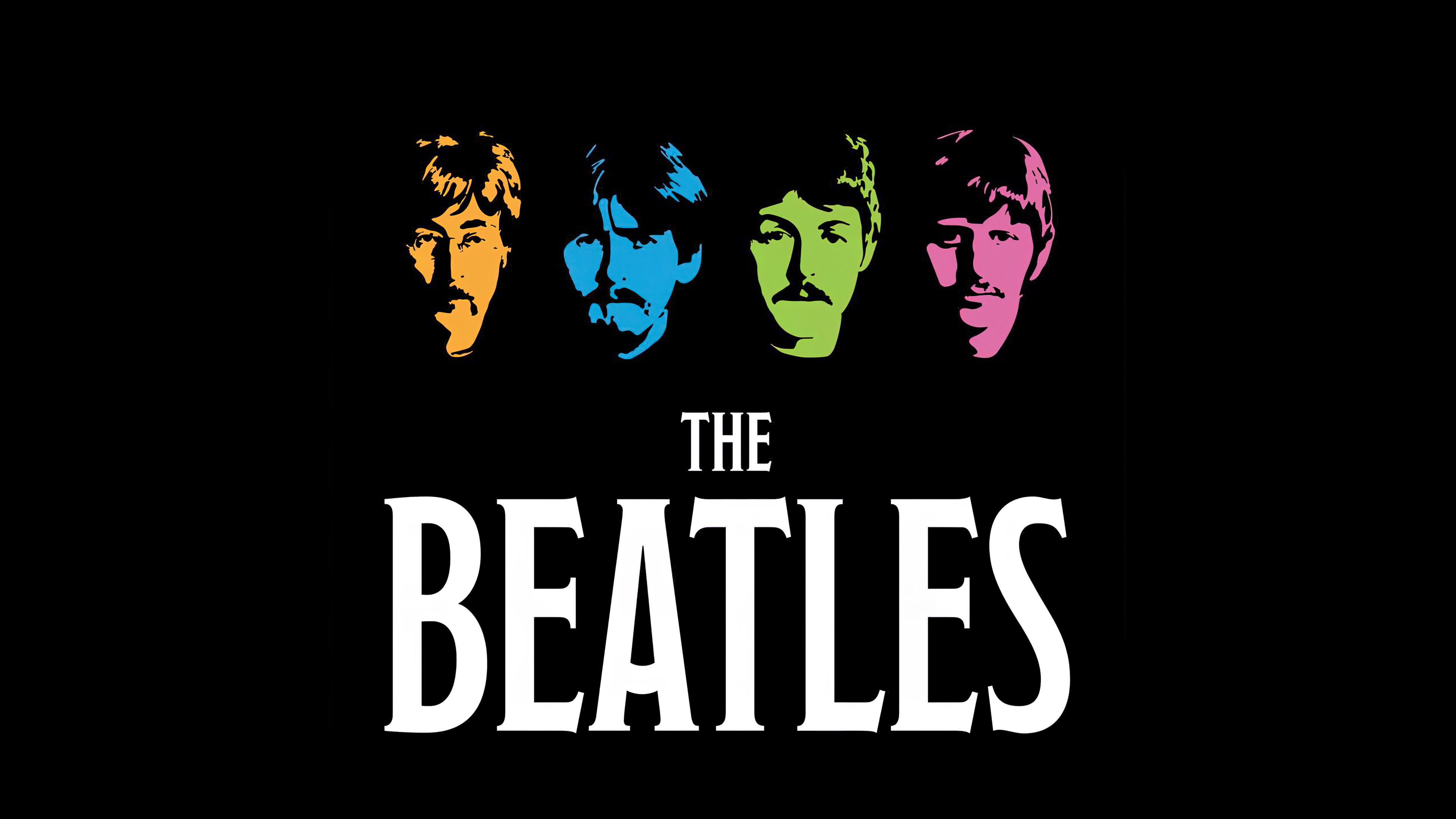 The Beatles Wallpaper 4K, AMOLED, Minimalist, John Lennon