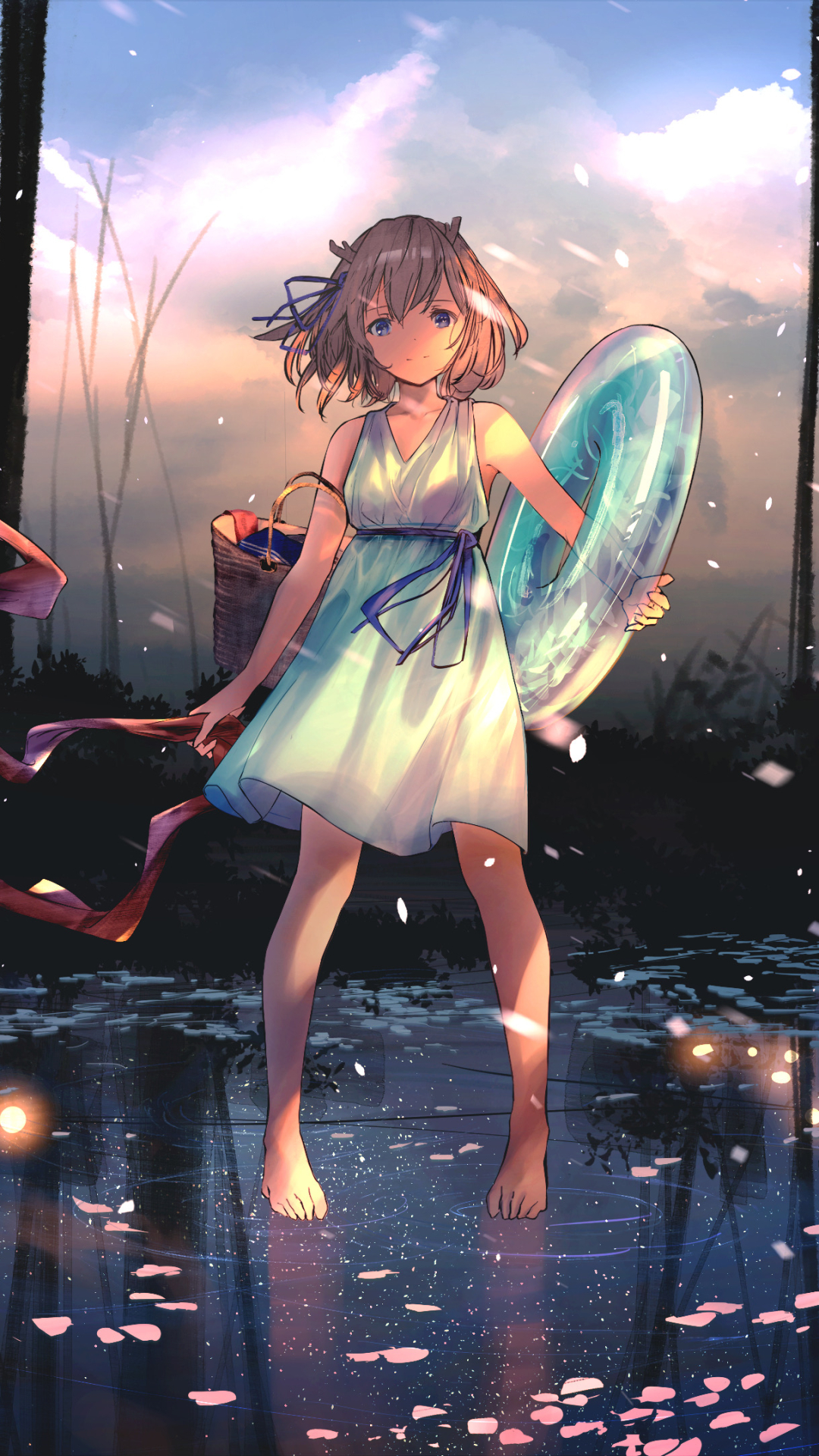 Anime Girl Phone Wallpaper by ごろく