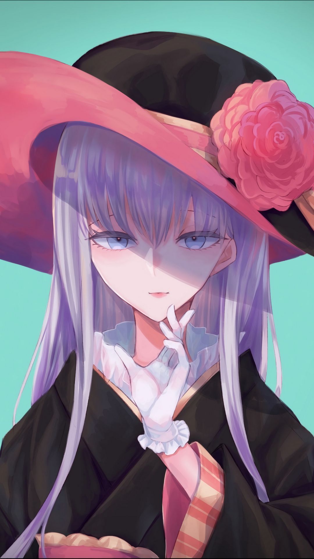 Download wallpaper 1080x1920 girl, hat, kimono, anime samsung galaxy s4, s5, note, sony xperia z, z1, z2, z3, htc one, lenovo vibe HD background