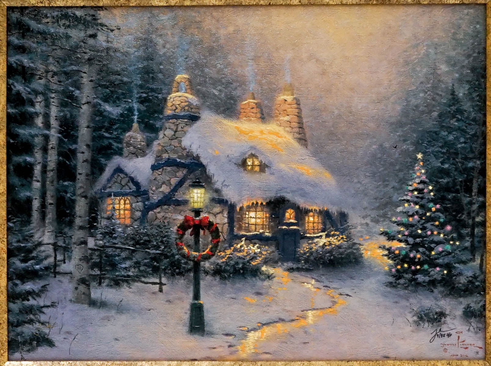 Thomas Kinkade. Christmas Cottage IV