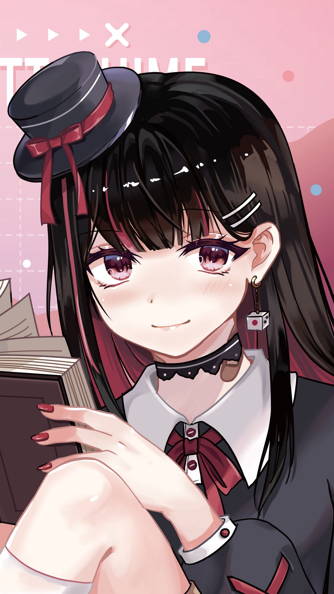 Download wallpaper 1080x1920 girl, hat, book, reading, anime, art samsung galaxy s4, s5, note, sony xperia z, z1, z2, z3, htc one, lenovo vibe HD background