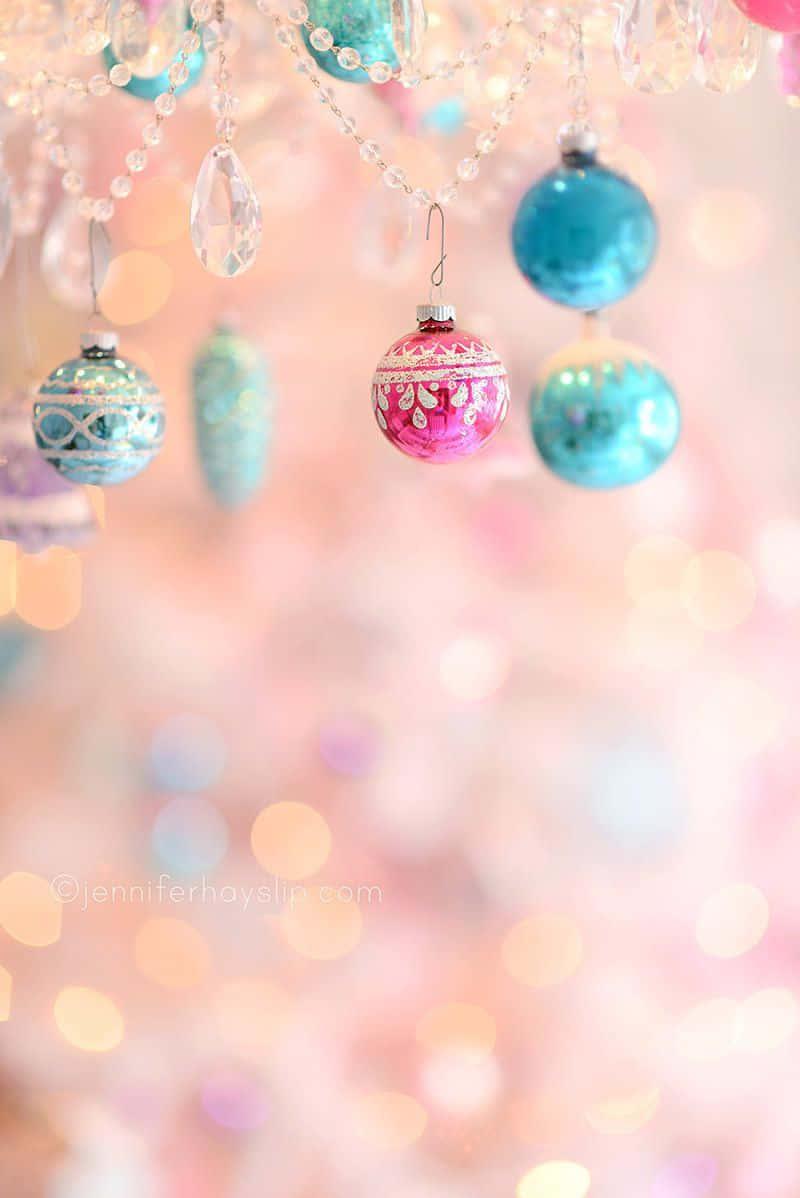 Download Relax and enjoy the beauty of a pastel Christmas Wallpaper