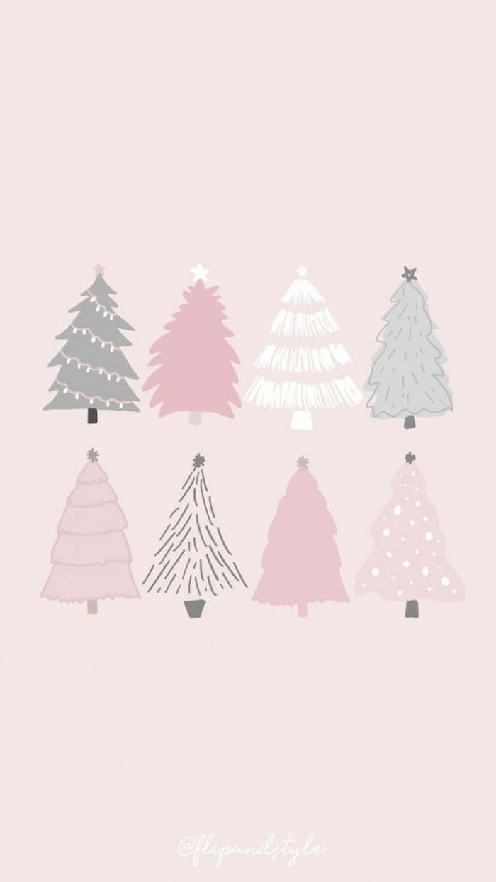 Download Brightly decorated pink Christmas tree perfect for celebrating the holiday season. Wallpaper