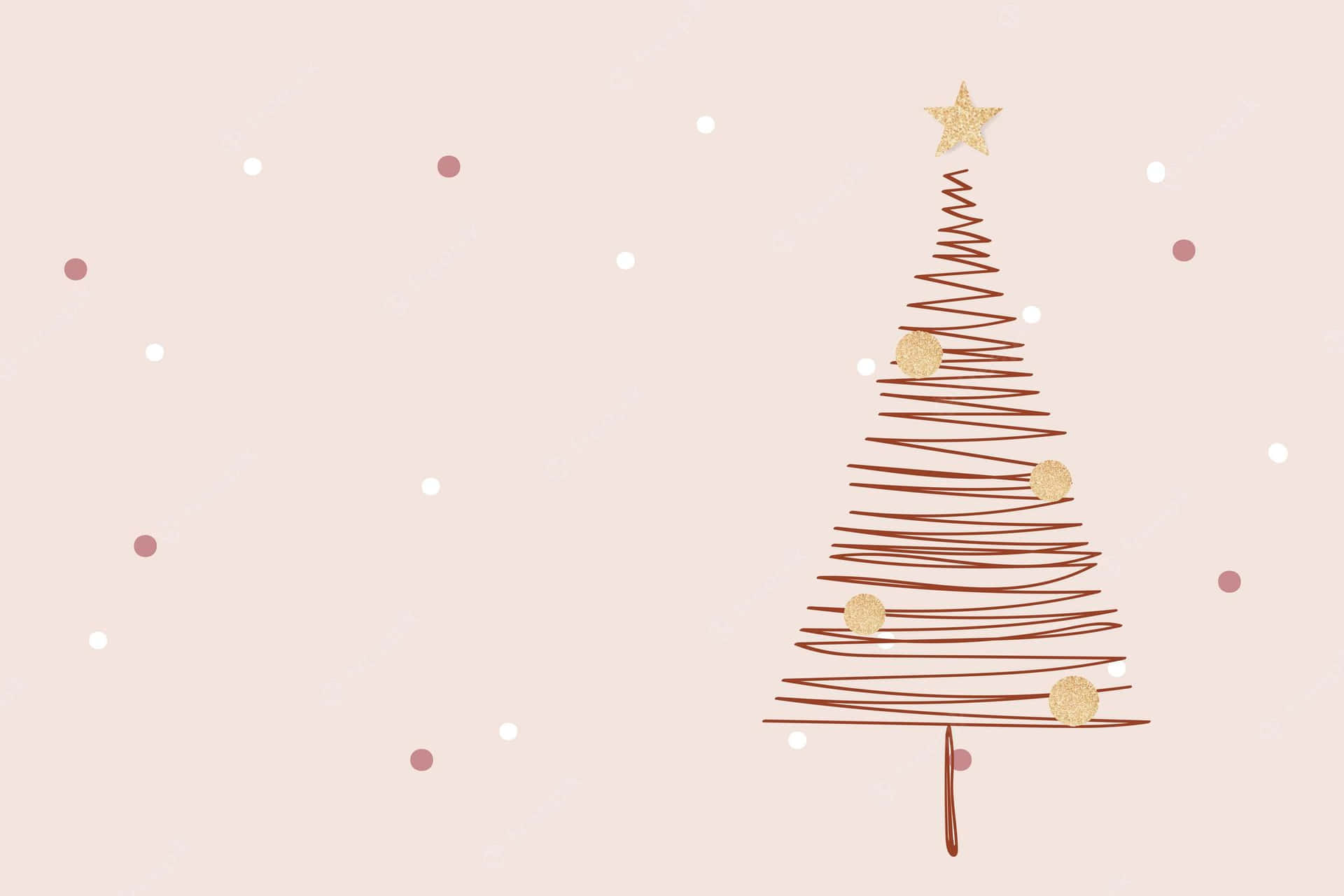 Pink Christmas Tree Wallpaper