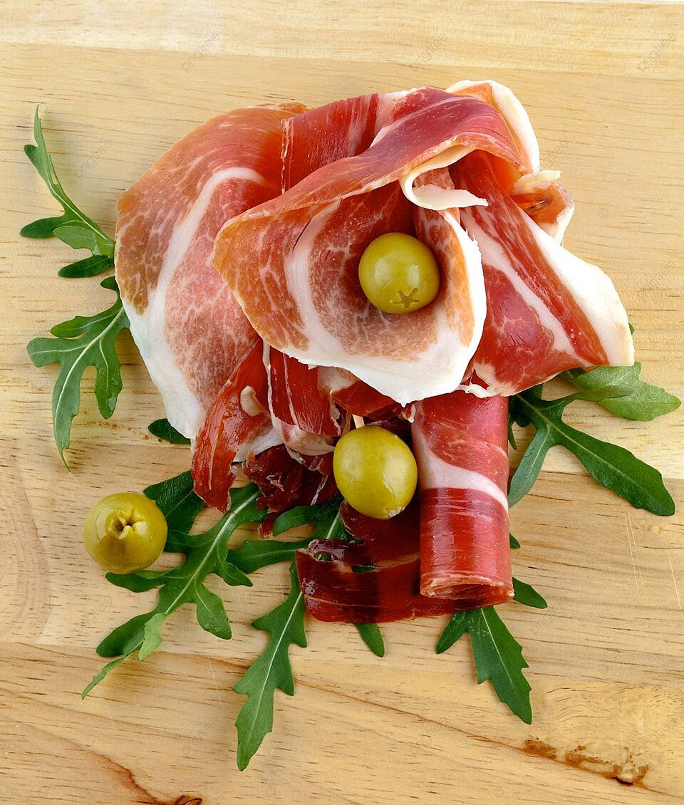 Jamon Appetizer Spanish Cuisine Greens Parma Ham Photo Background And Picture For Free Download