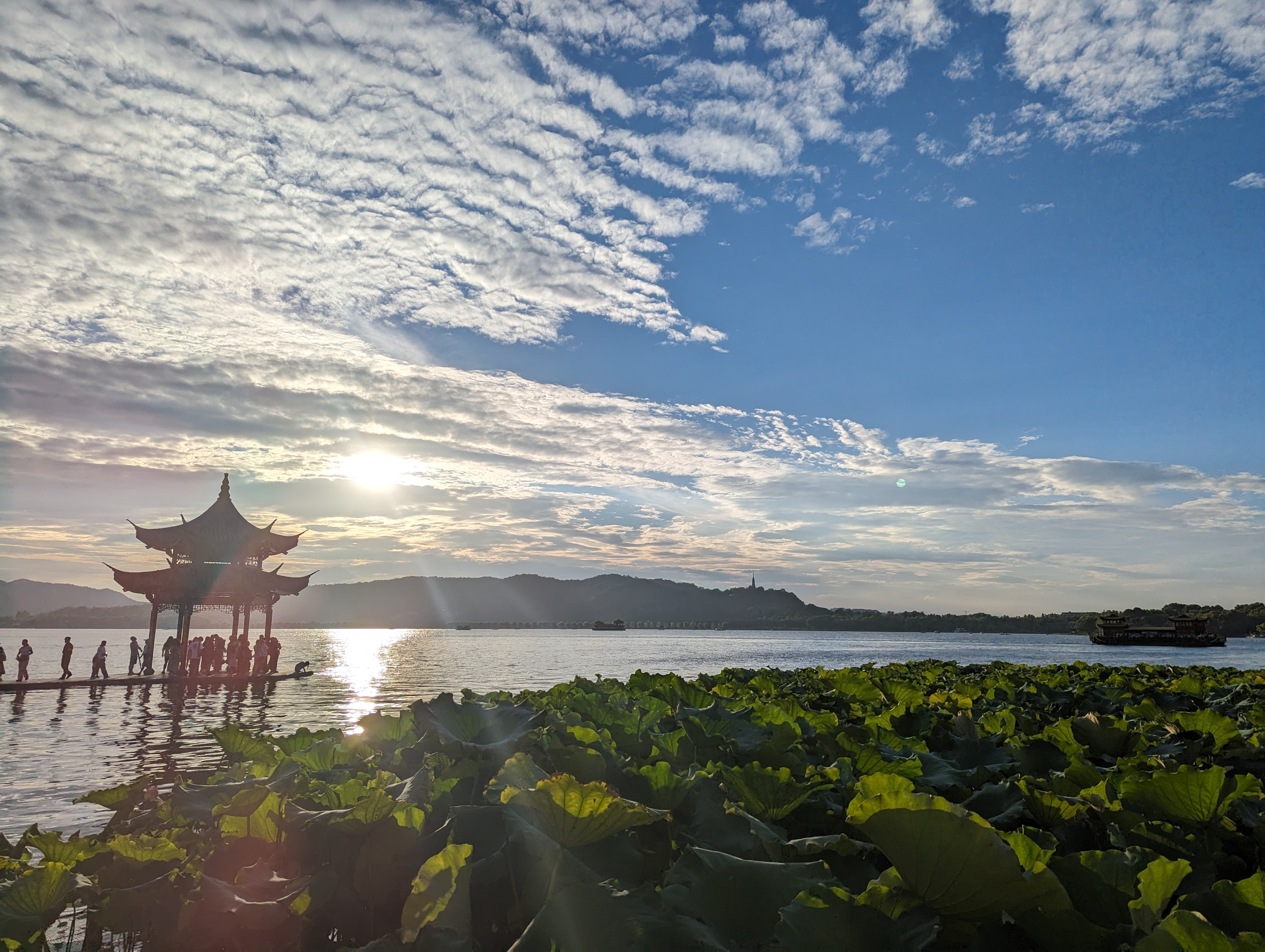 China lake of Jixian pavilion 集贤亭