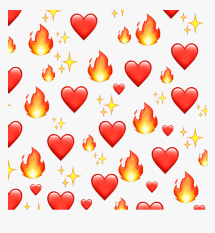 fire #hearts #heart #red #hot #redheart #background Heart Background Emoji, HD Png Download, Transparent Png Image
