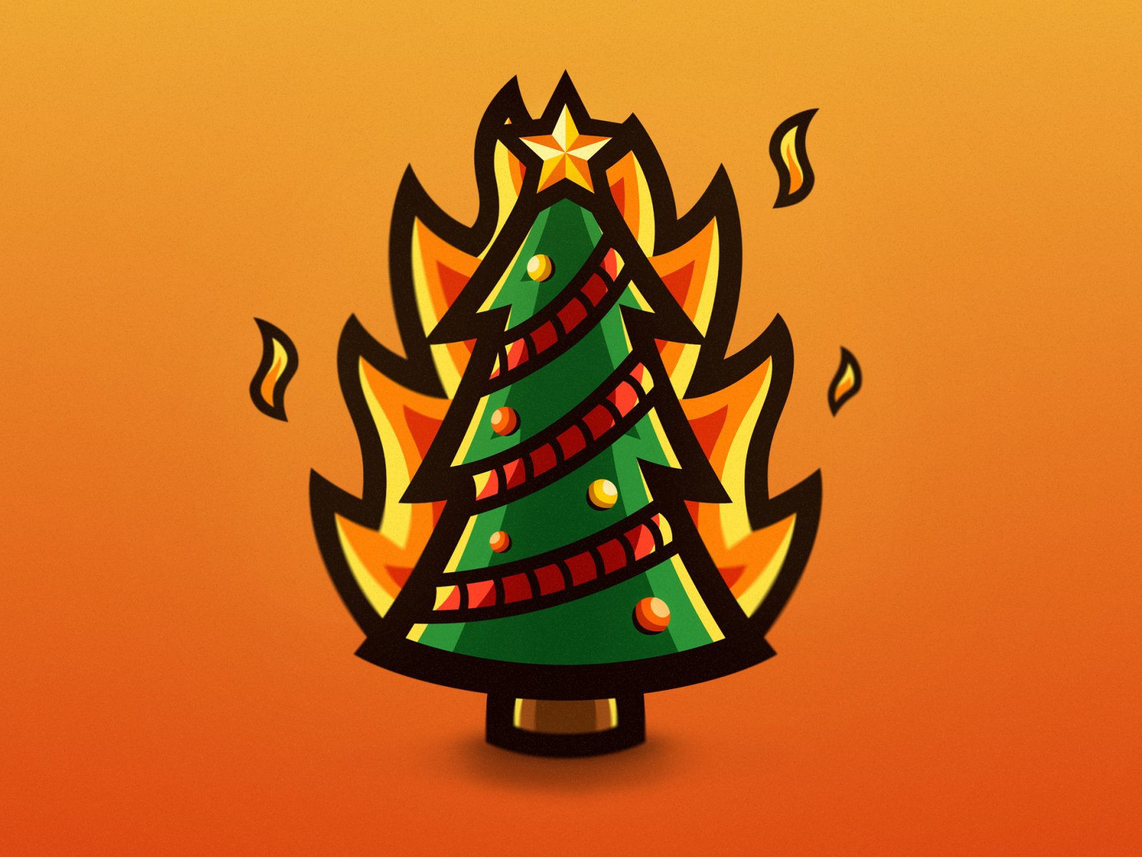 Burning Xmas Tree Wallpapers - Wallpaper Cave