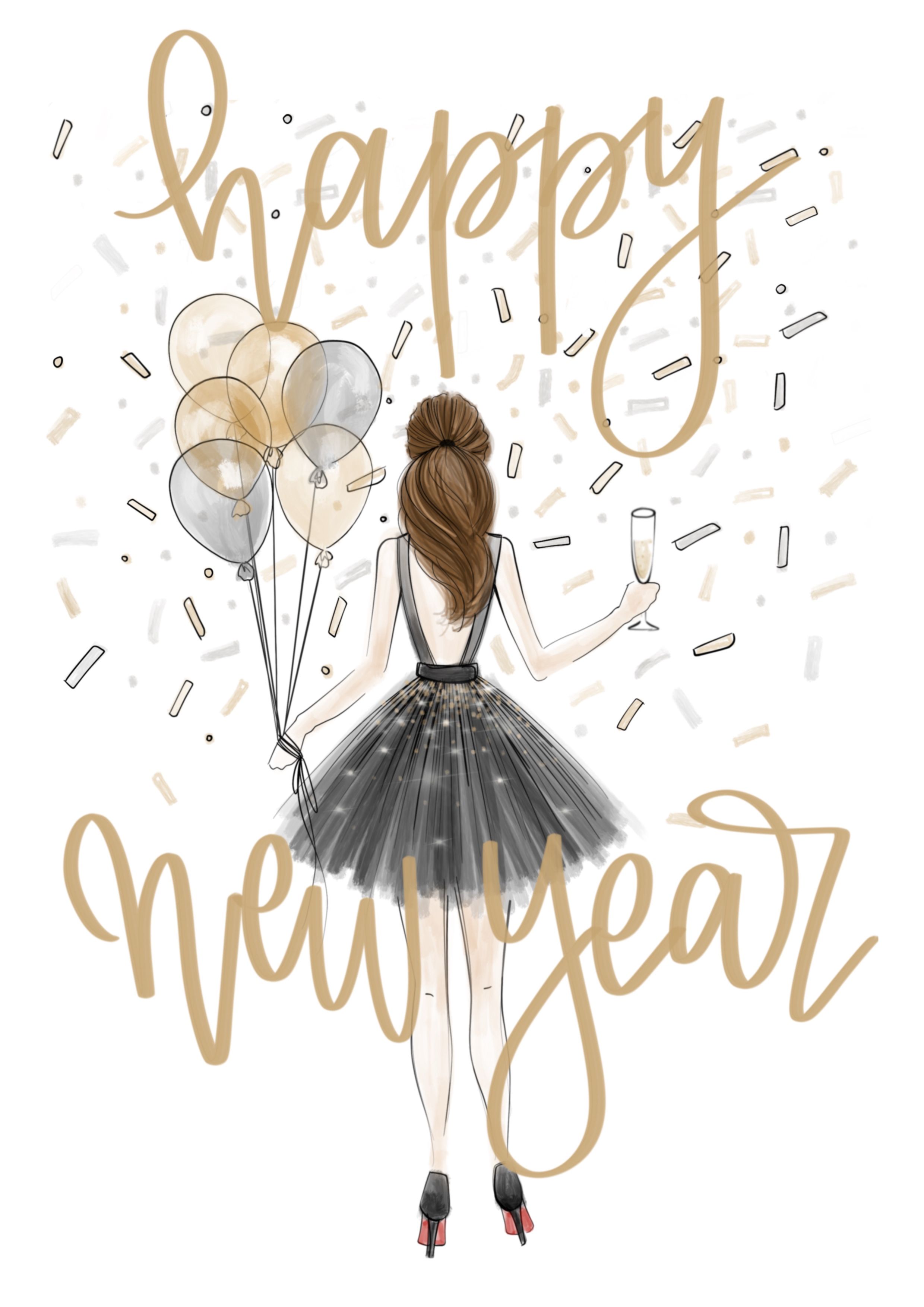 Happy new year celebrate iPhone wallpaper Shop the collection at RedBubble now. Happy new year wallpaper, Happy new year image, New year image