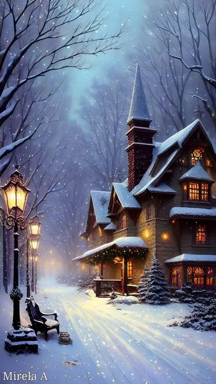 December Aesthetic Wallpaper: All Frosty And Bright Closet. Winter wonderland wallpaper, Beautiful christmas scenes, Winter scenes wonderland