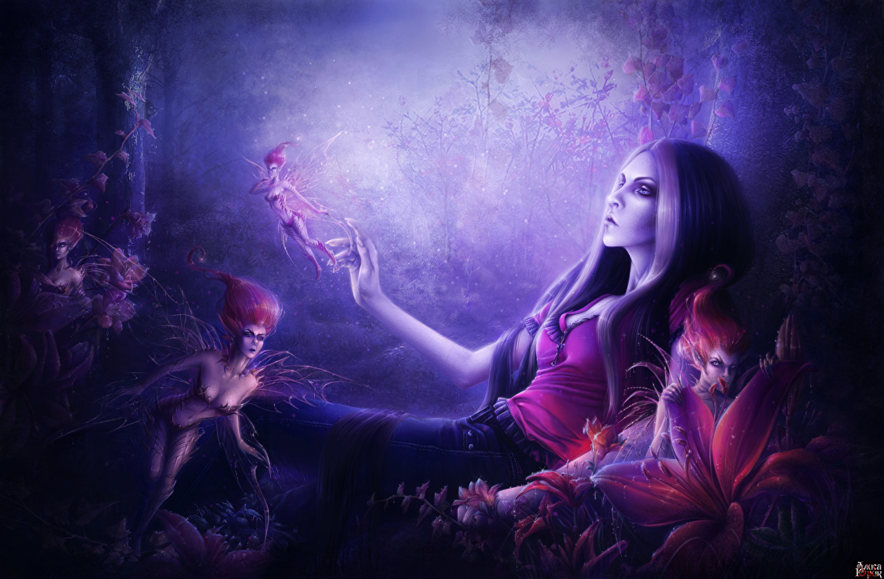 Picture Magic Fairies Fantasy young woman