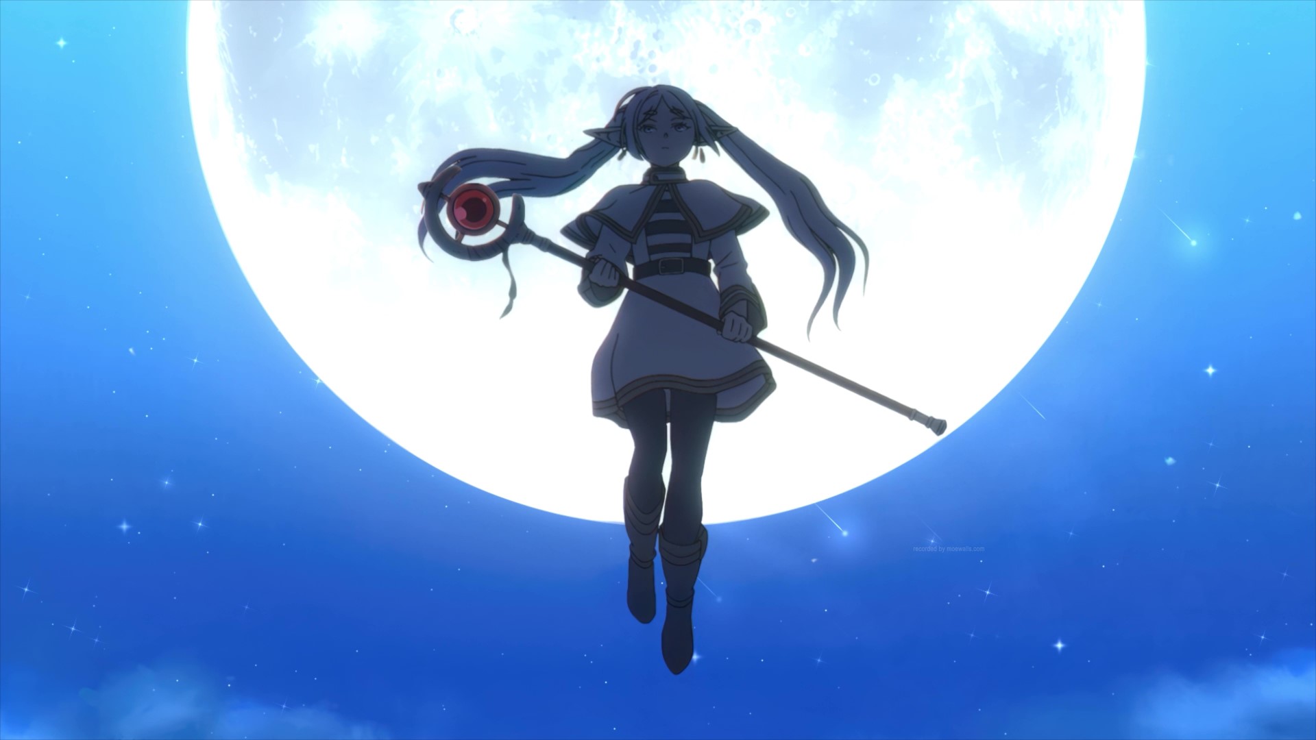 Moonlight Night Frieren: Beyond Journey's End Live Wallpaper
