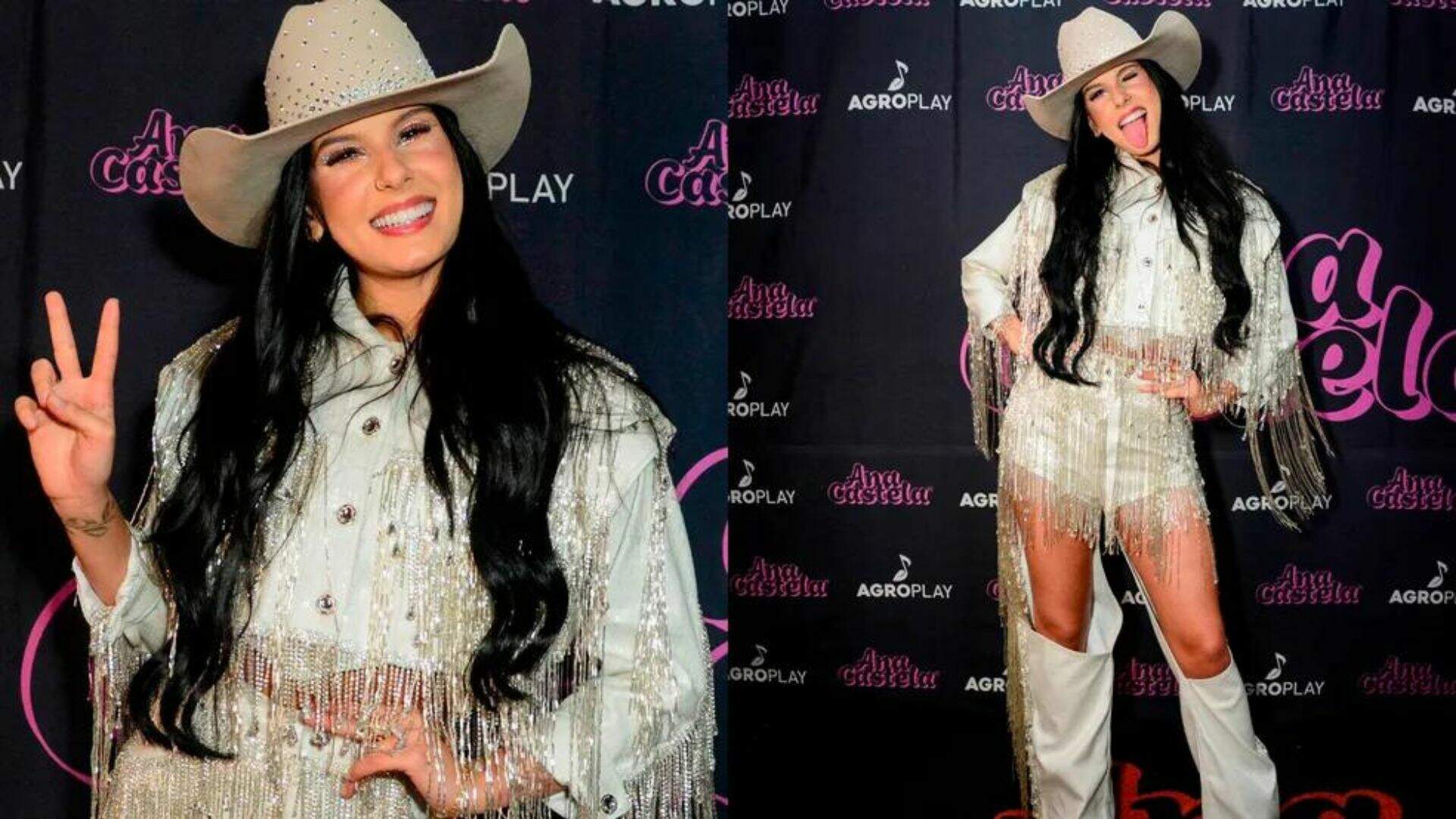 Boiadeira fashion! Ana Castela aposta em look prateado para show na Festa do Peão de Barretos