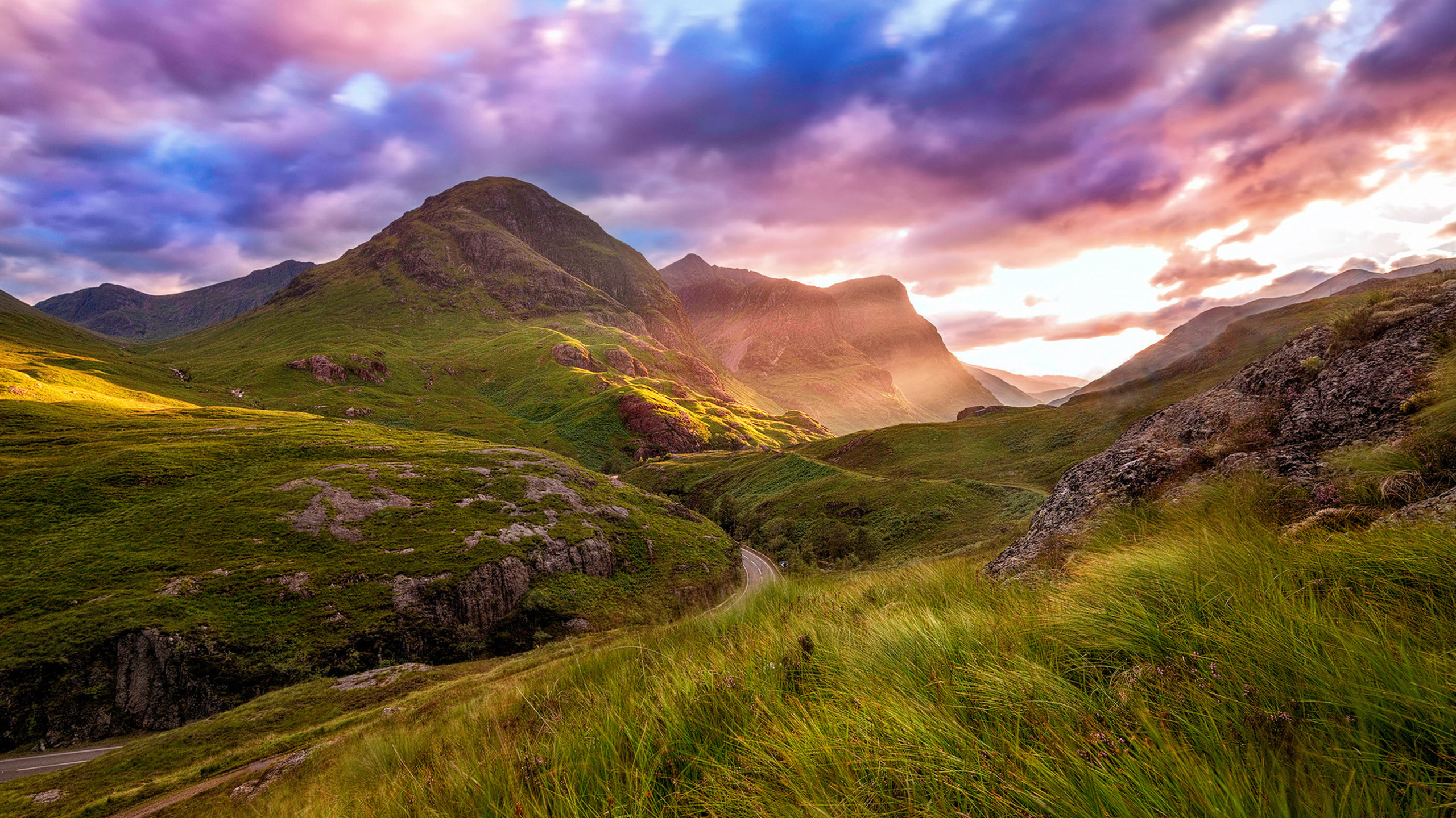 Hilly natural landscape wallpaper, HD Desktop Background