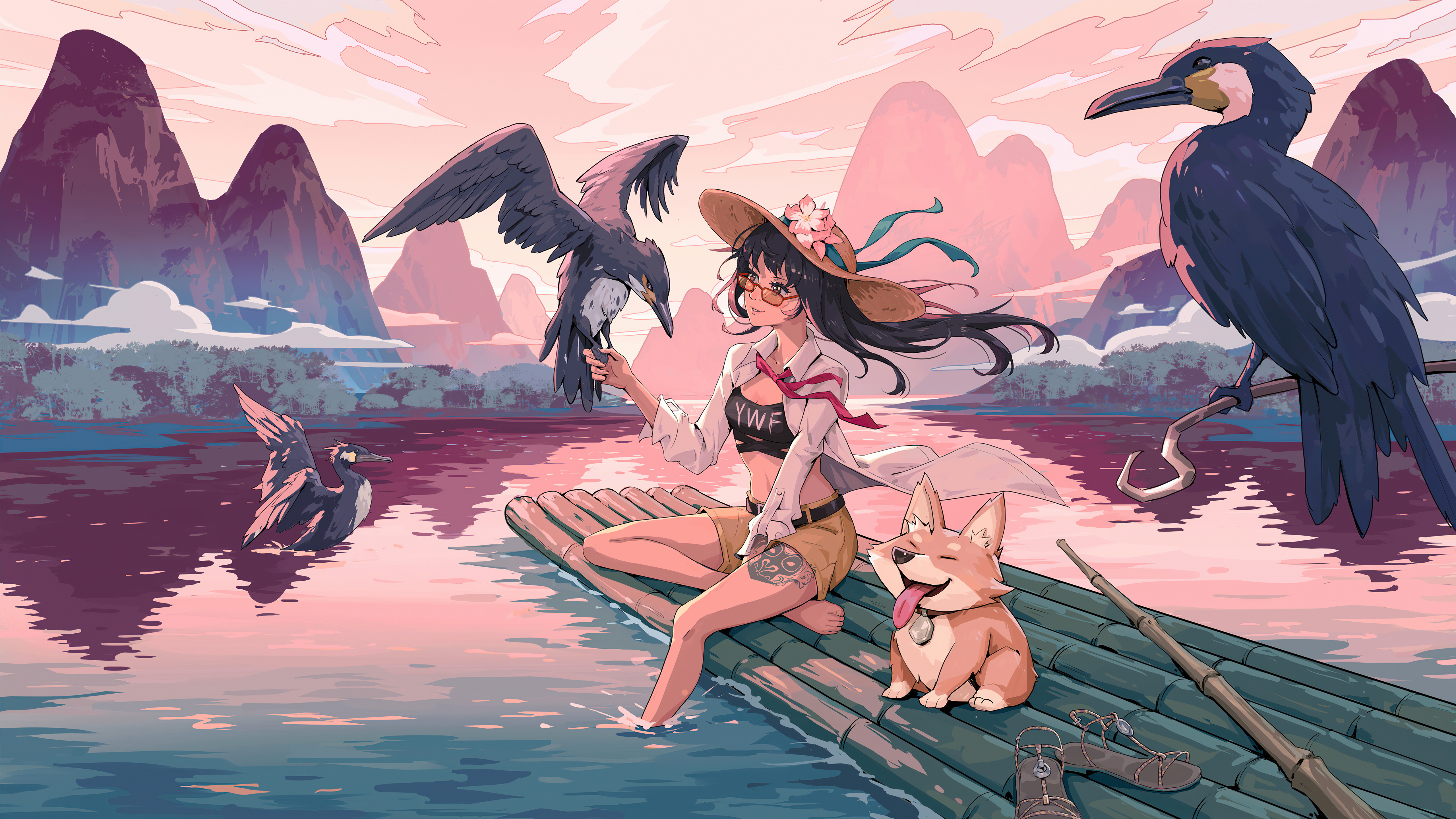 Anime Girl In Lijiang River 5k, HD Anime, 4k Wallpaper, Image, Background, Photo and Picture