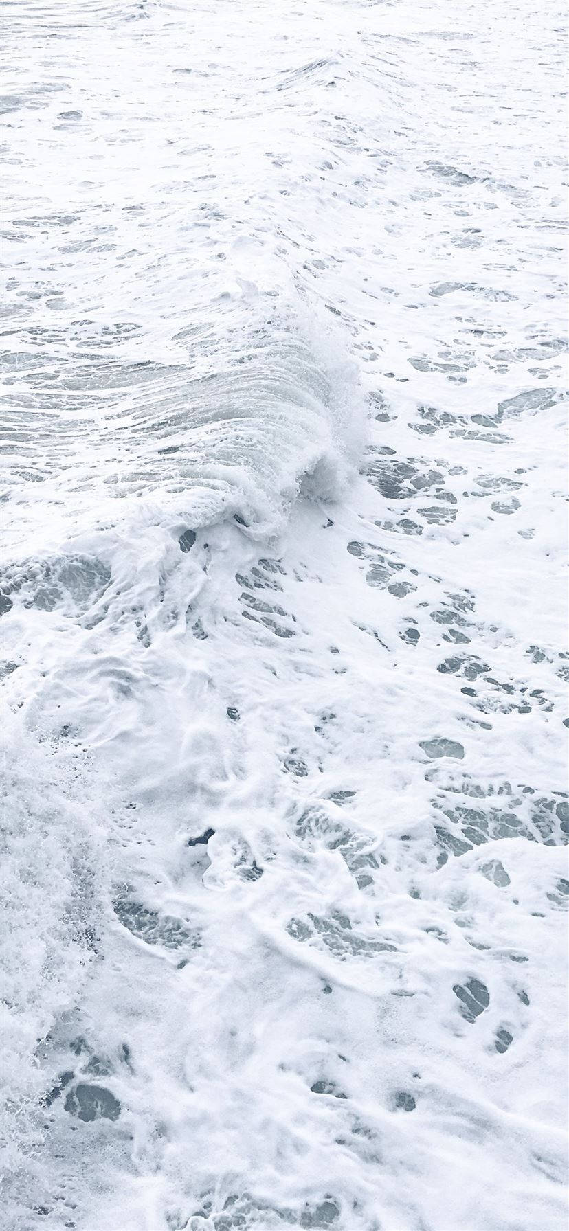 Download White Sea Wave Foams iPhone Wallpaper