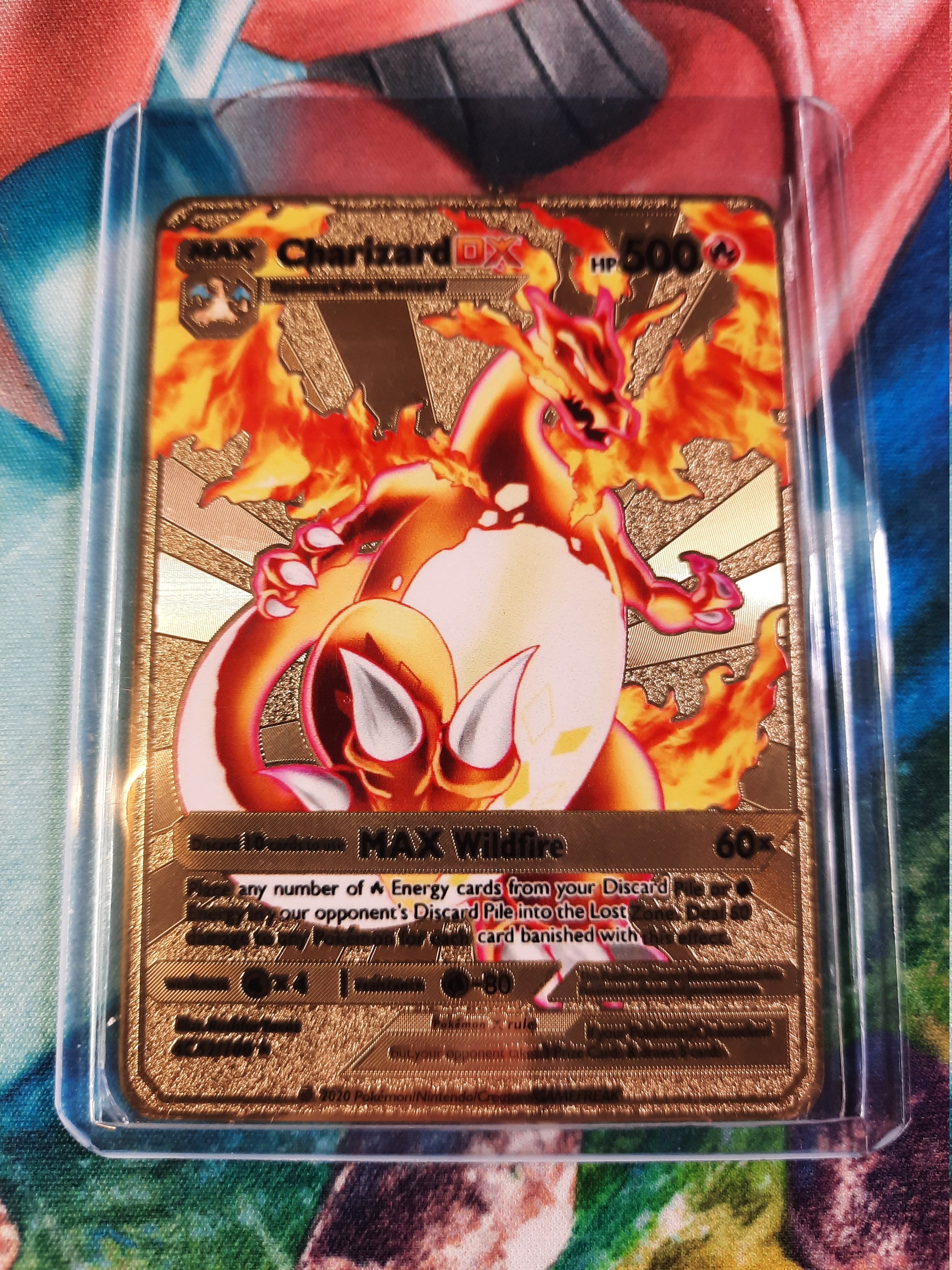 Charizard DX 500HP Gold Metal Pokemon Card