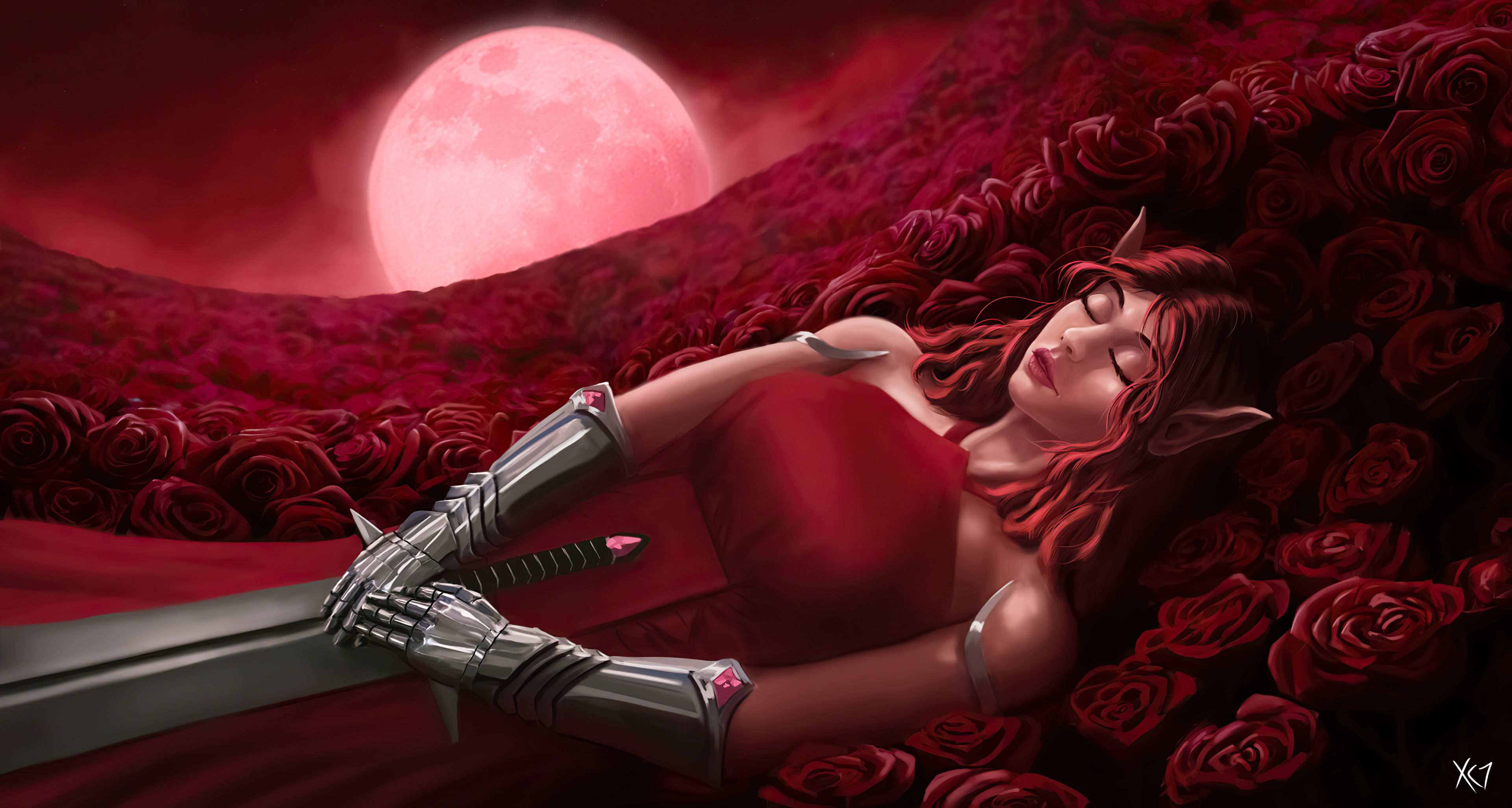 Elf Moon Fantasy, HD Artist, 4k Wallpaper, Image, Background, Photo and Picture
