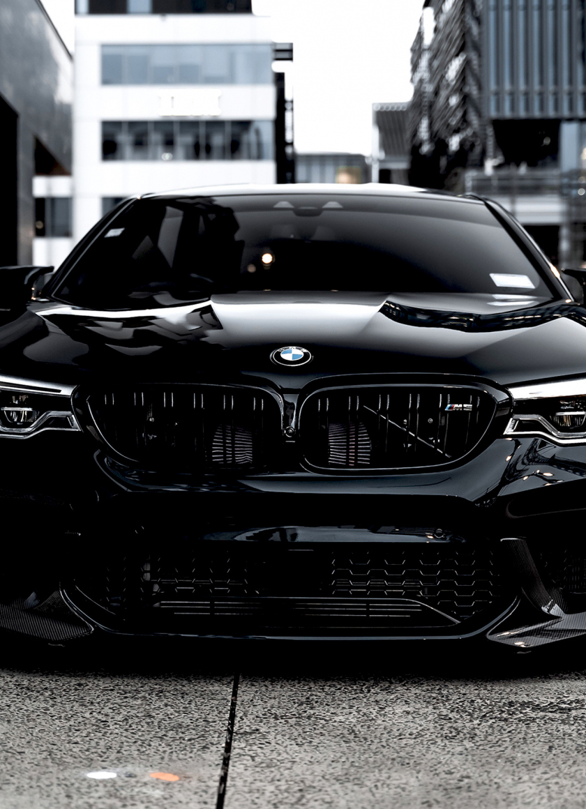 Download wallpaper 840x1160 bmw m5, black, front view, iphone 4, iphone 4s, ipod touch, 840x1160 HD background, 21622