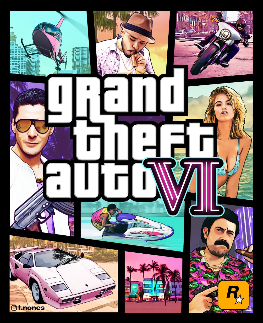 My take on the GTA VI poster. (Featuring Jorge Consejo)
